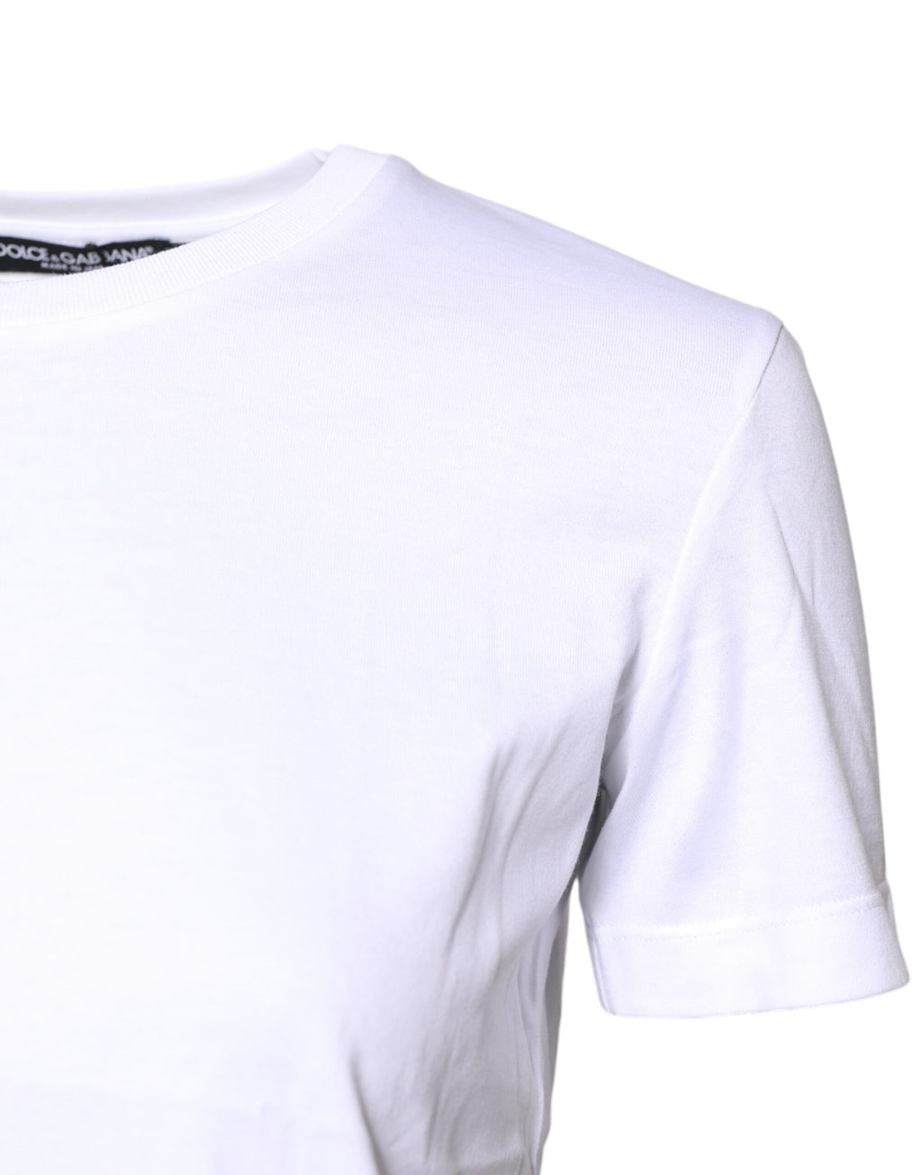 T-shirt Dolce & Gabbana en coton blanc à col rond et manches courtes
