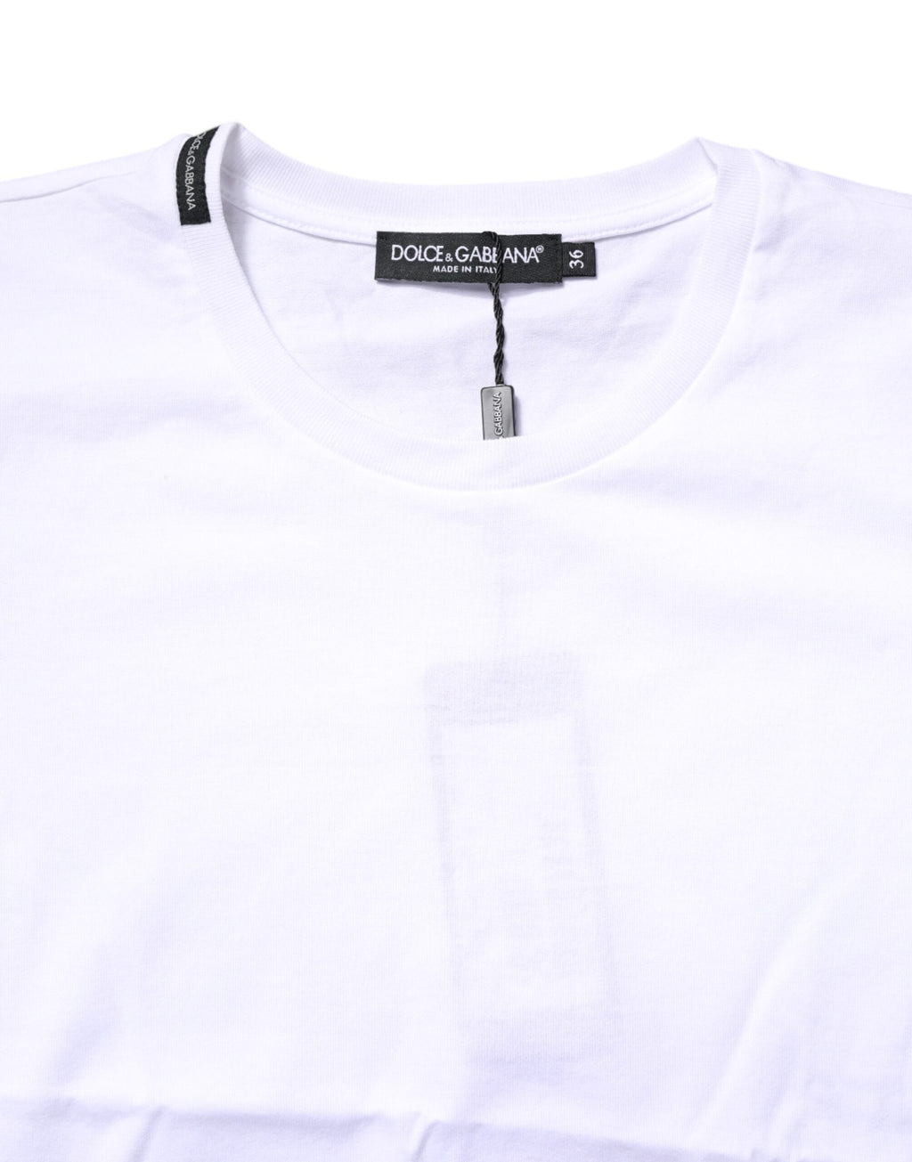 T-shirt Dolce & Gabbana en coton blanc à col rond et manches courtes