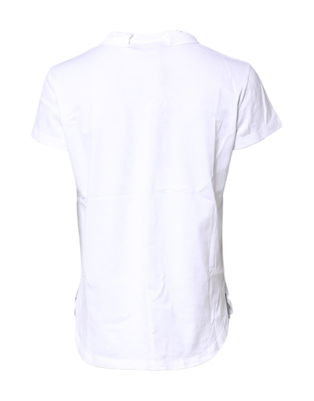 T-shirt à col rond en coton blanc avec logo couronne Dolce & Gabbana