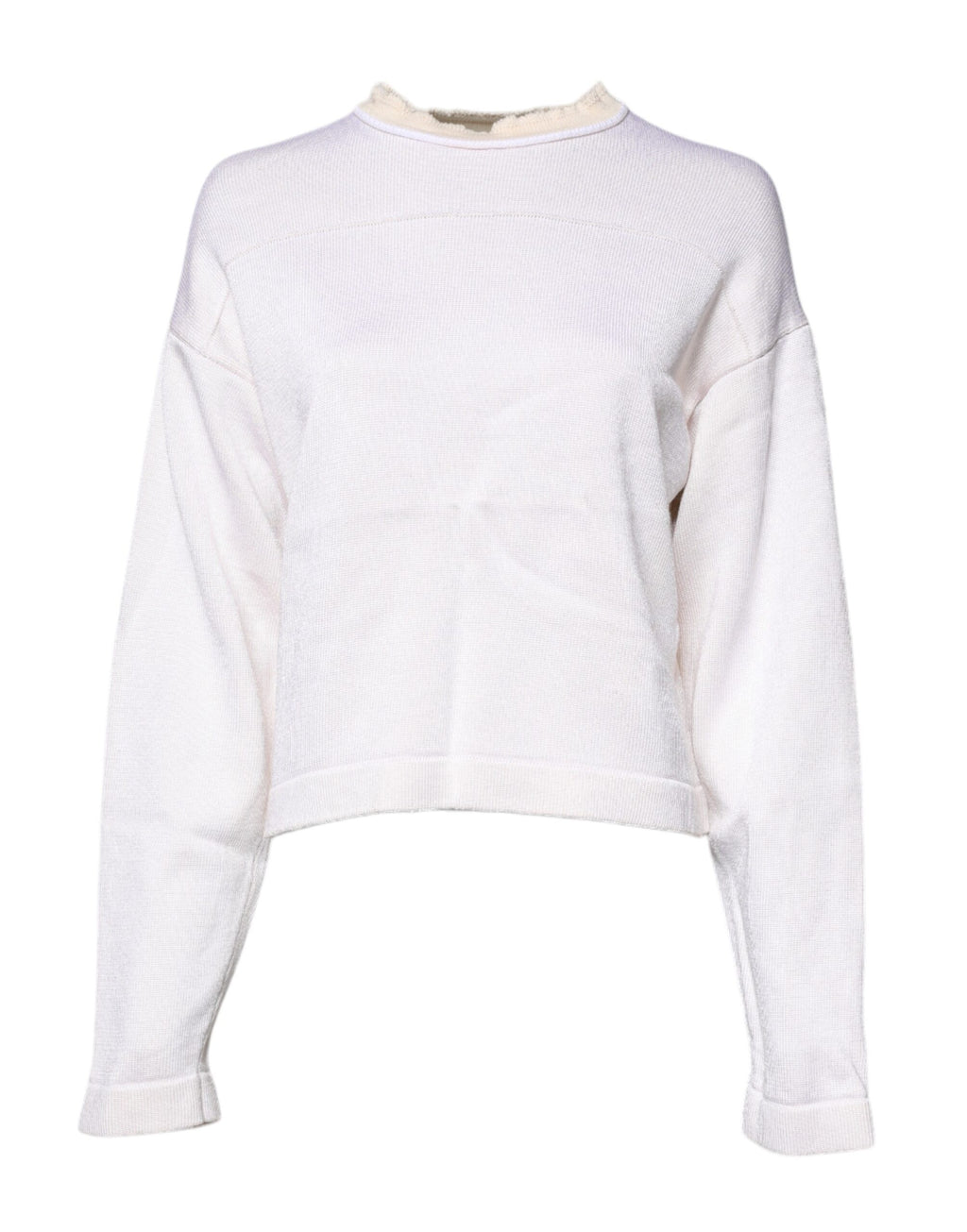 Jil Sander Pull col rond à manches longues en viscose blanche