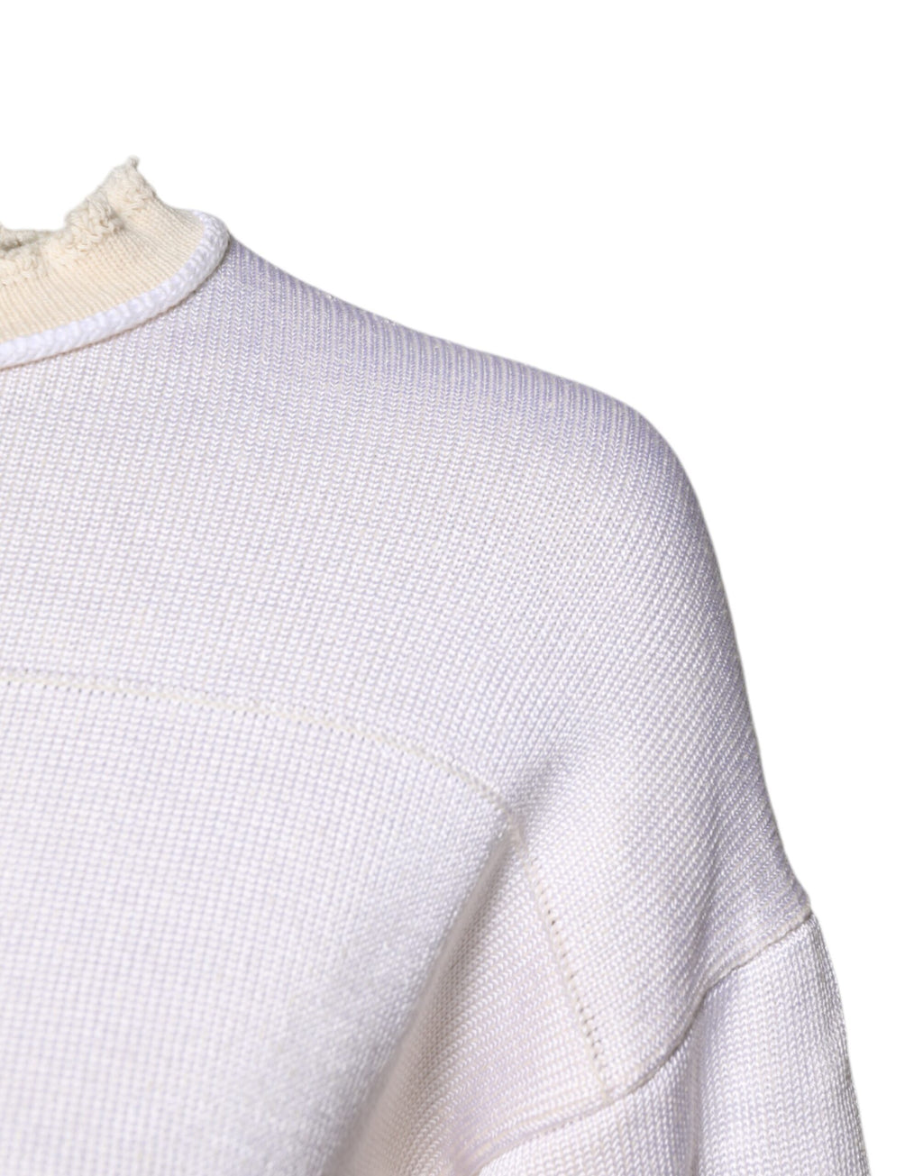 Jil Sander Pull col rond à manches longues en viscose blanche