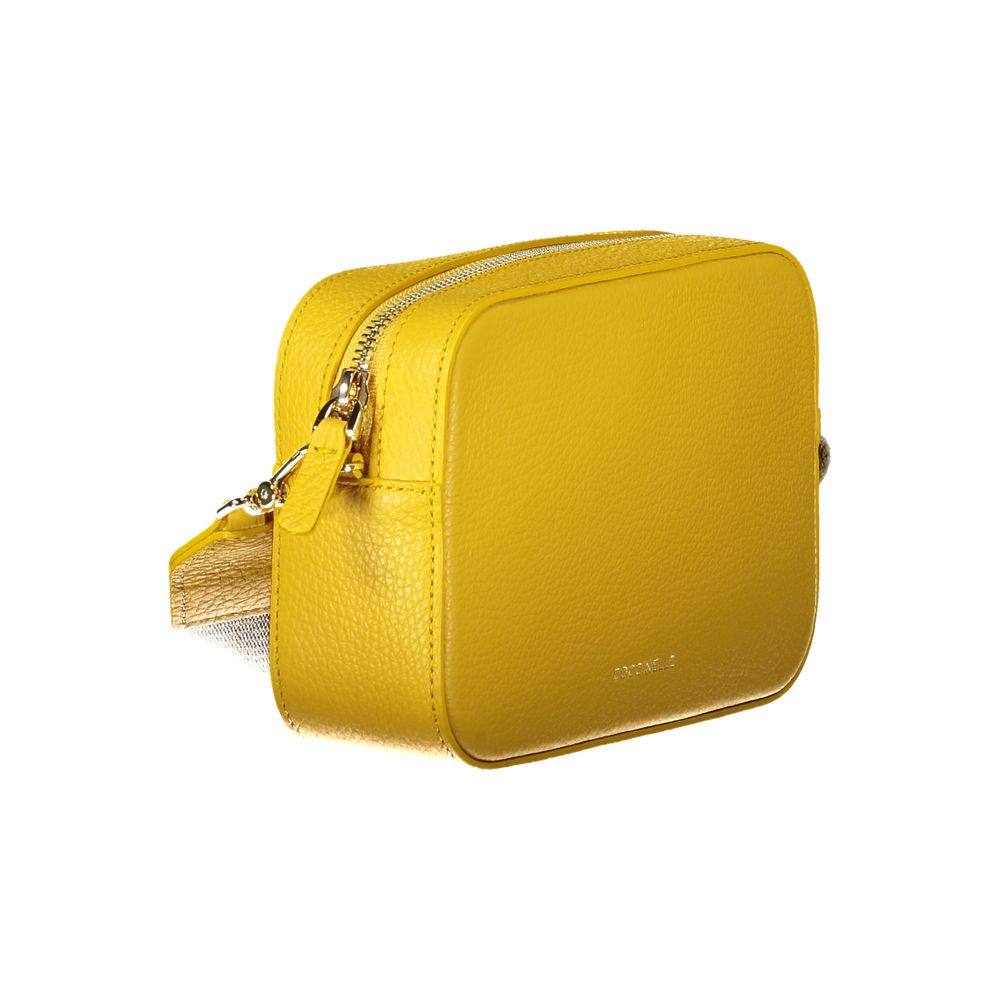 Sac à main en cuir jaune Coccinelle pour femme