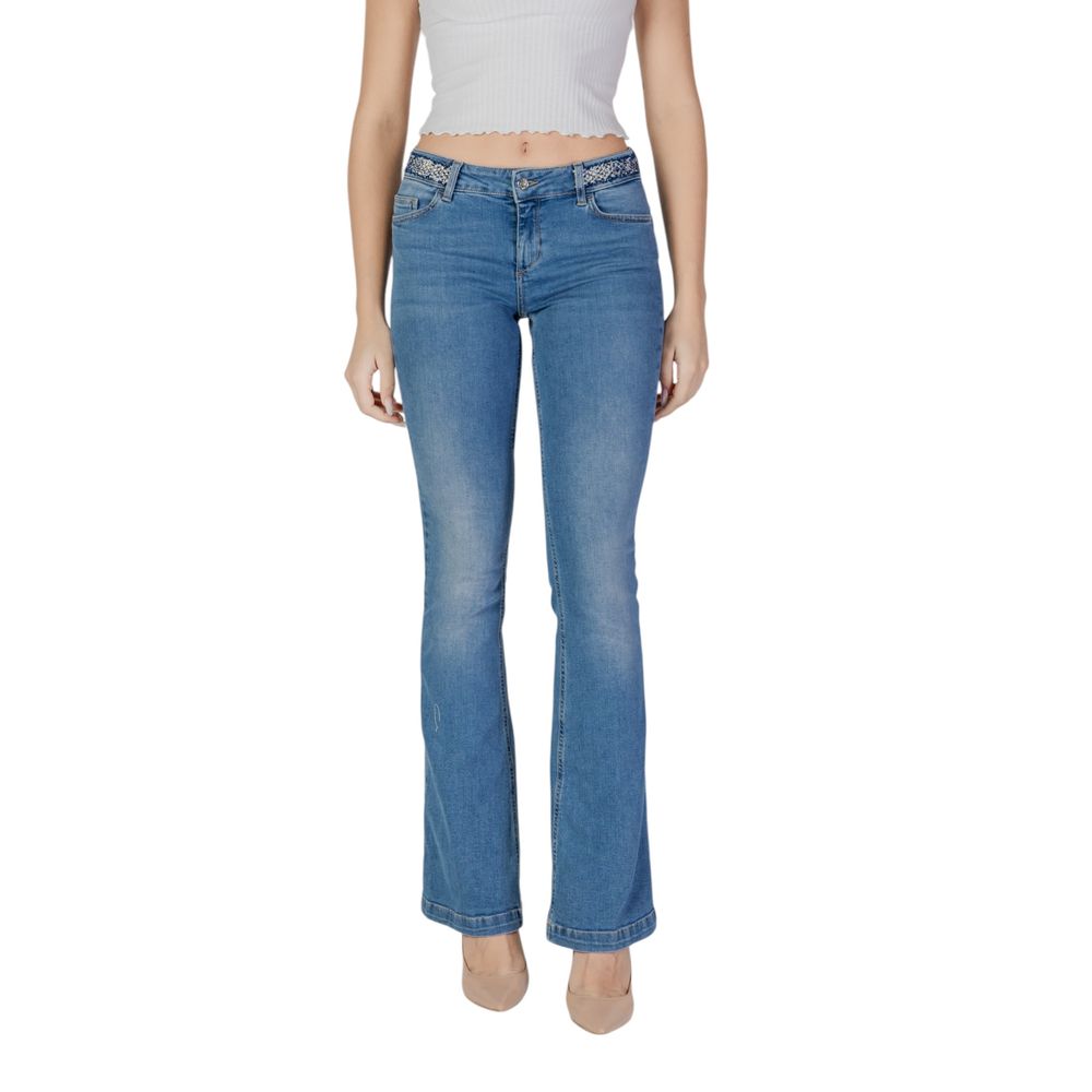 Liu Jo Jean Bootcut en Coton Bleu Clair