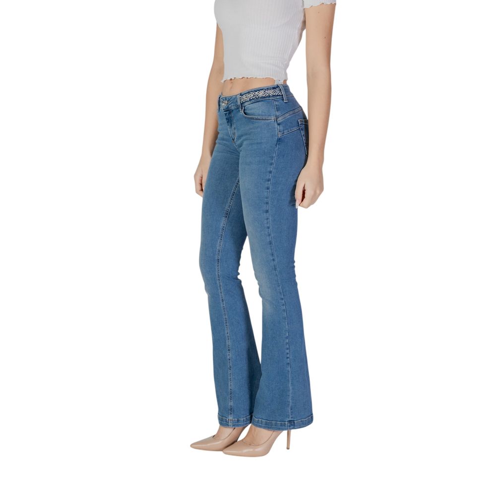 Liu Jo Jean Bootcut en Coton Bleu Clair
