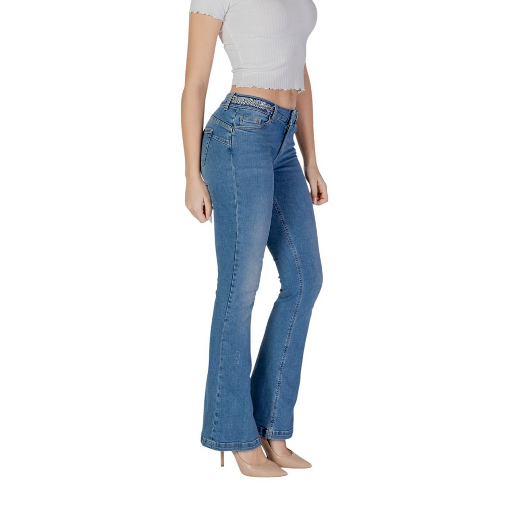 Liu Jo Jean Bootcut en Coton Bleu Clair