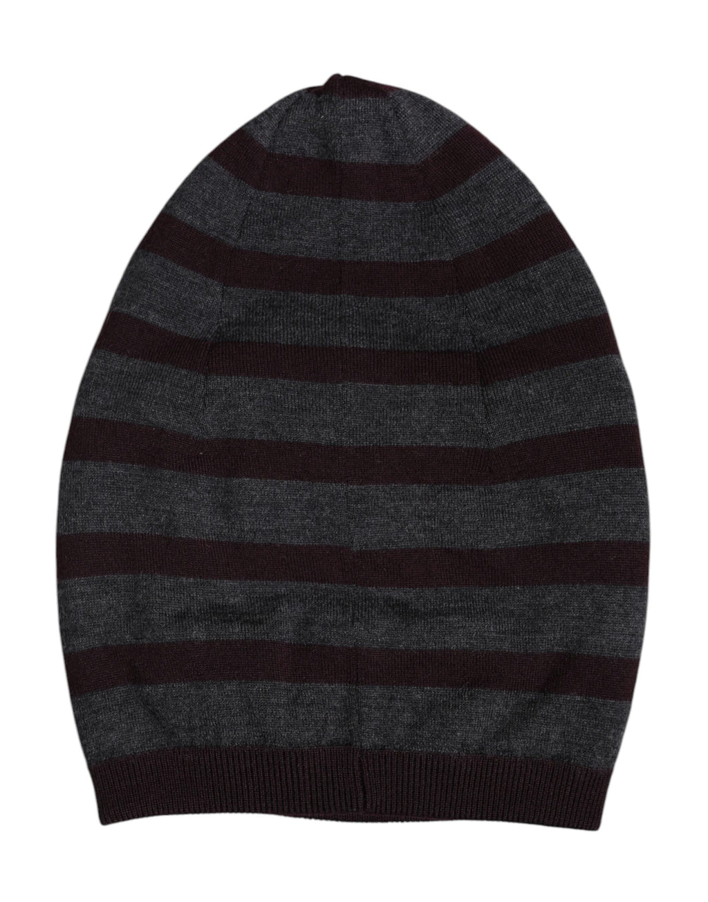 Dolce & Gabbana Gray Striped Wool Knitted Winter Beanie Hat