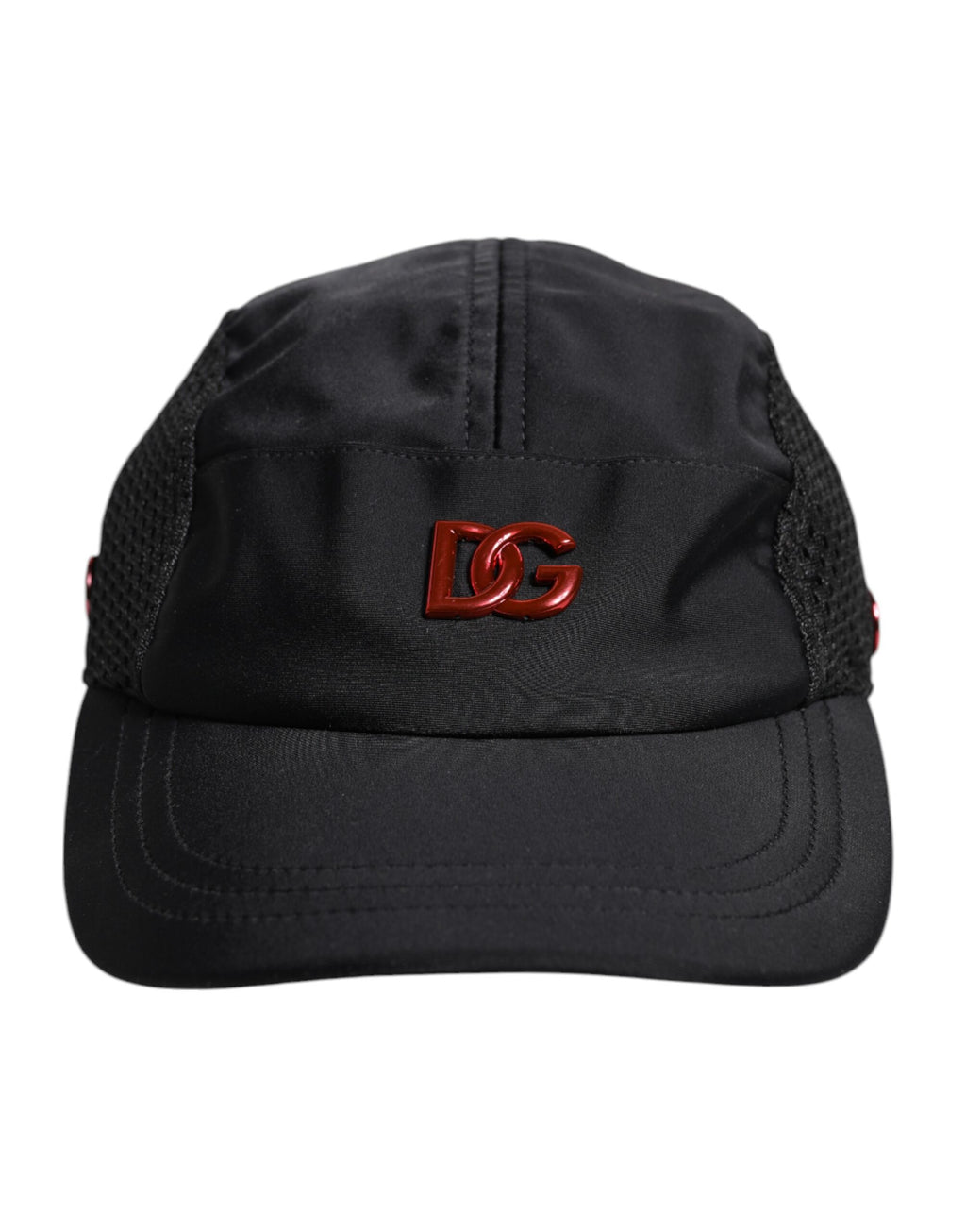 Casquette de baseball Dolce & Gabbana en nylon noir à 6 panneaux avec logo DG