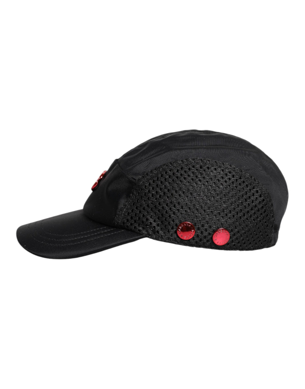 Casquette de baseball Dolce & Gabbana en nylon noir à 6 panneaux avec logo DG