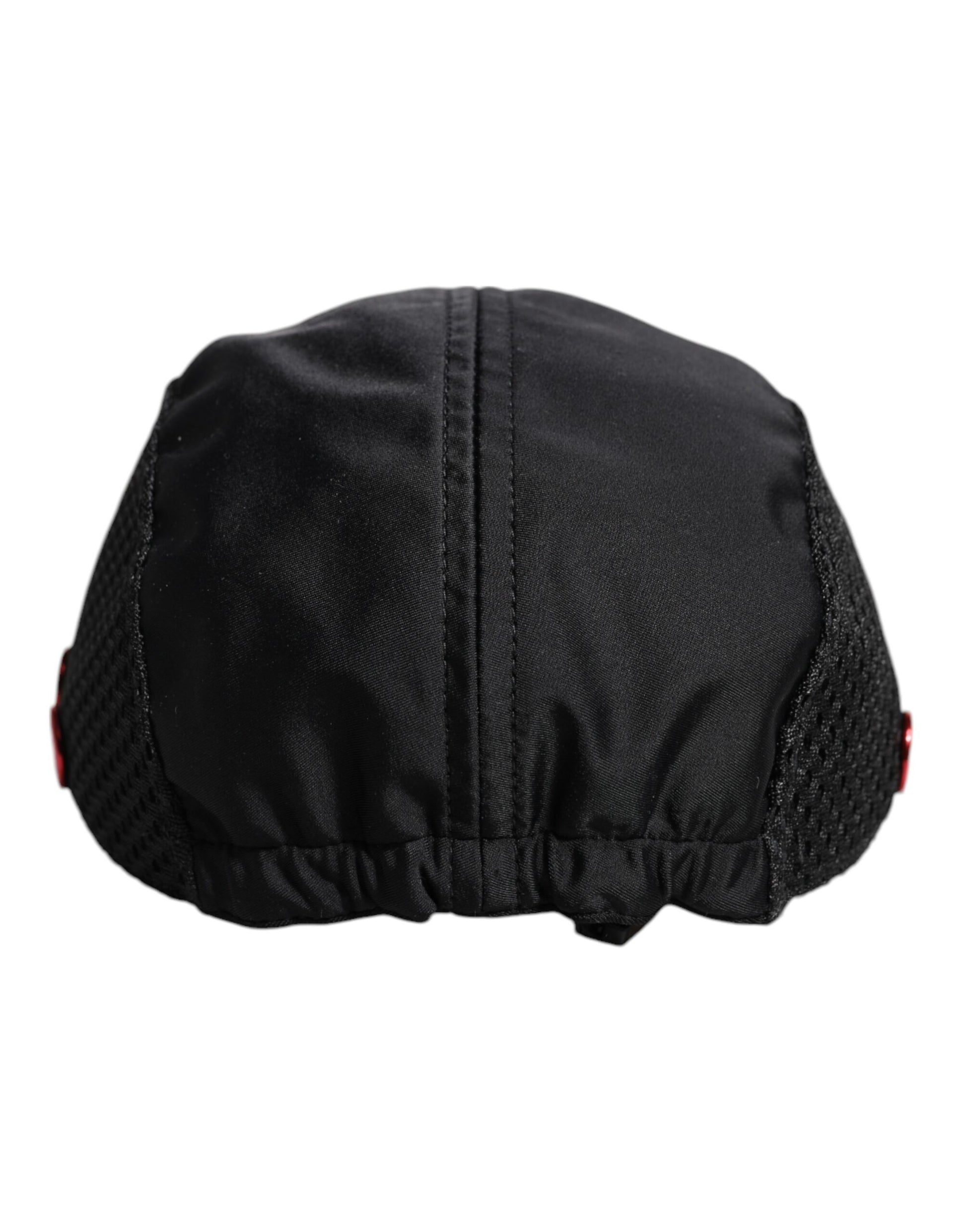 Casquette de baseball Dolce & Gabbana en nylon noir à 6 panneaux avec logo DG