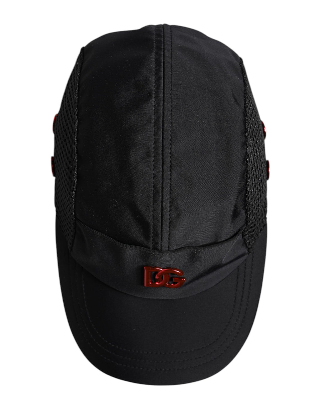 Casquette de baseball Dolce & Gabbana en nylon noir à 6 panneaux avec logo DG