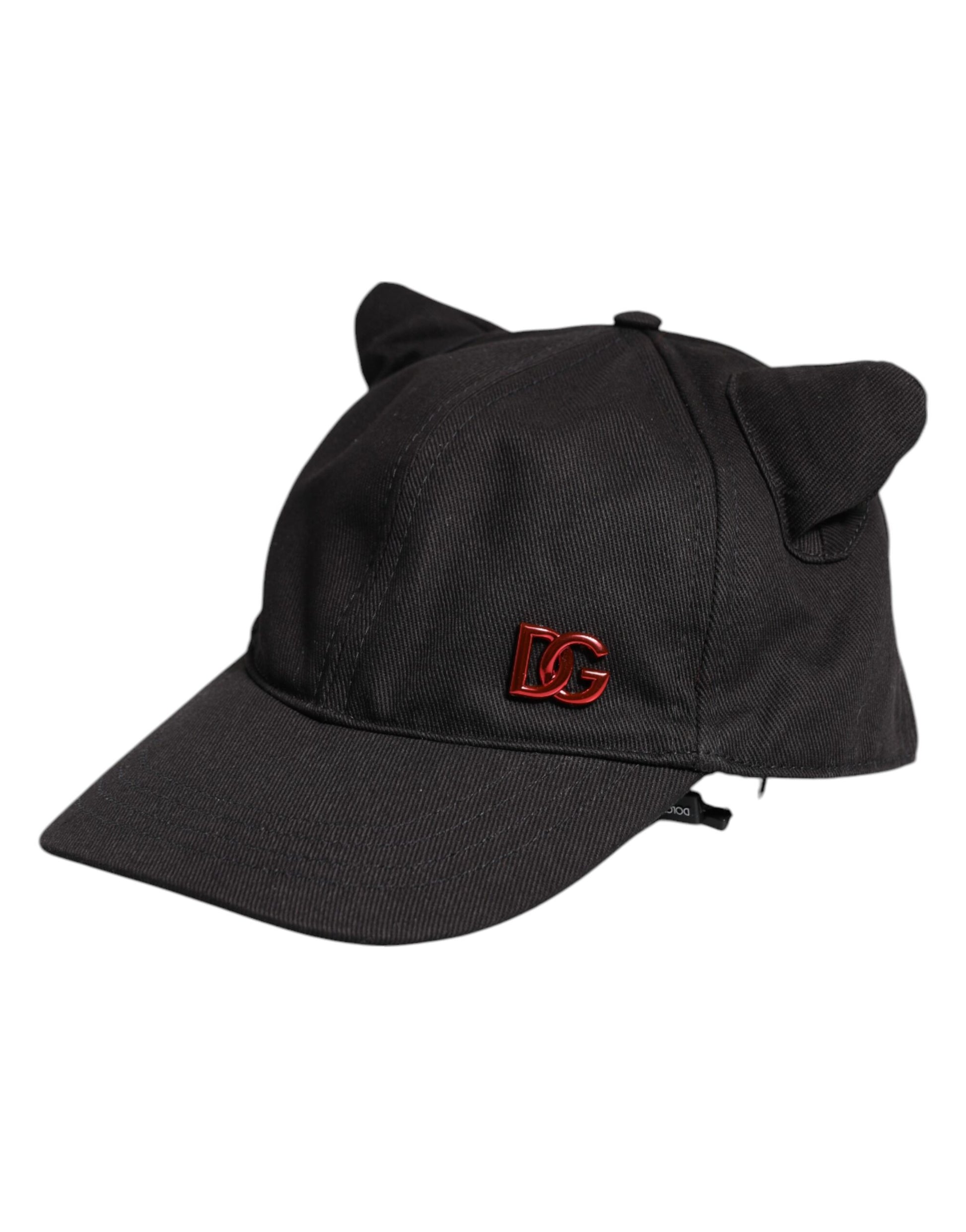 Casquette de baseball Dolce & Gabbana en coton noir à six panneaux avec écusson logo