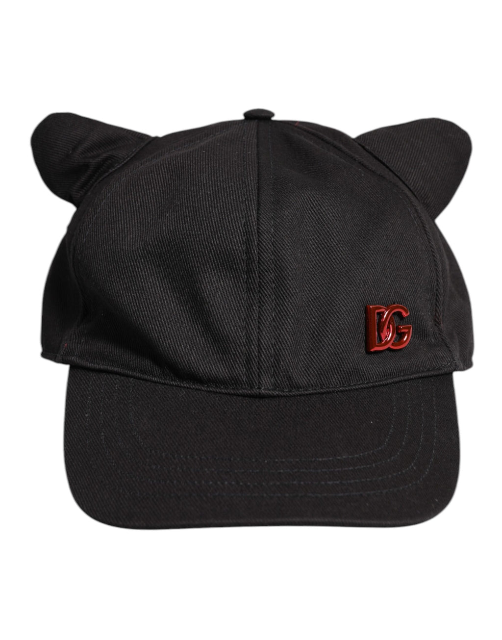Casquette de baseball Dolce & Gabbana en coton noir à six panneaux avec écusson logo