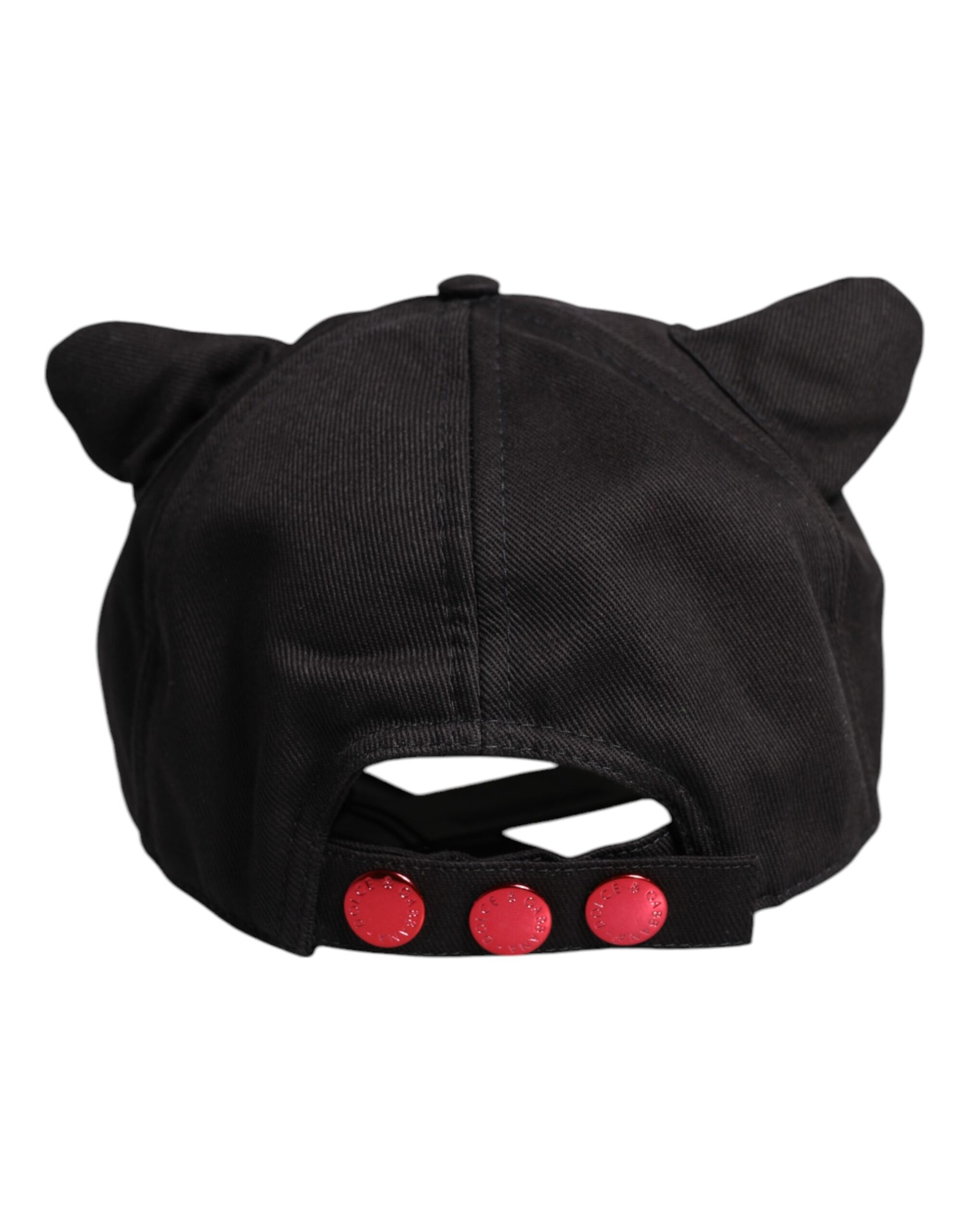 Casquette de baseball Dolce & Gabbana en coton noir à six panneaux avec écusson logo