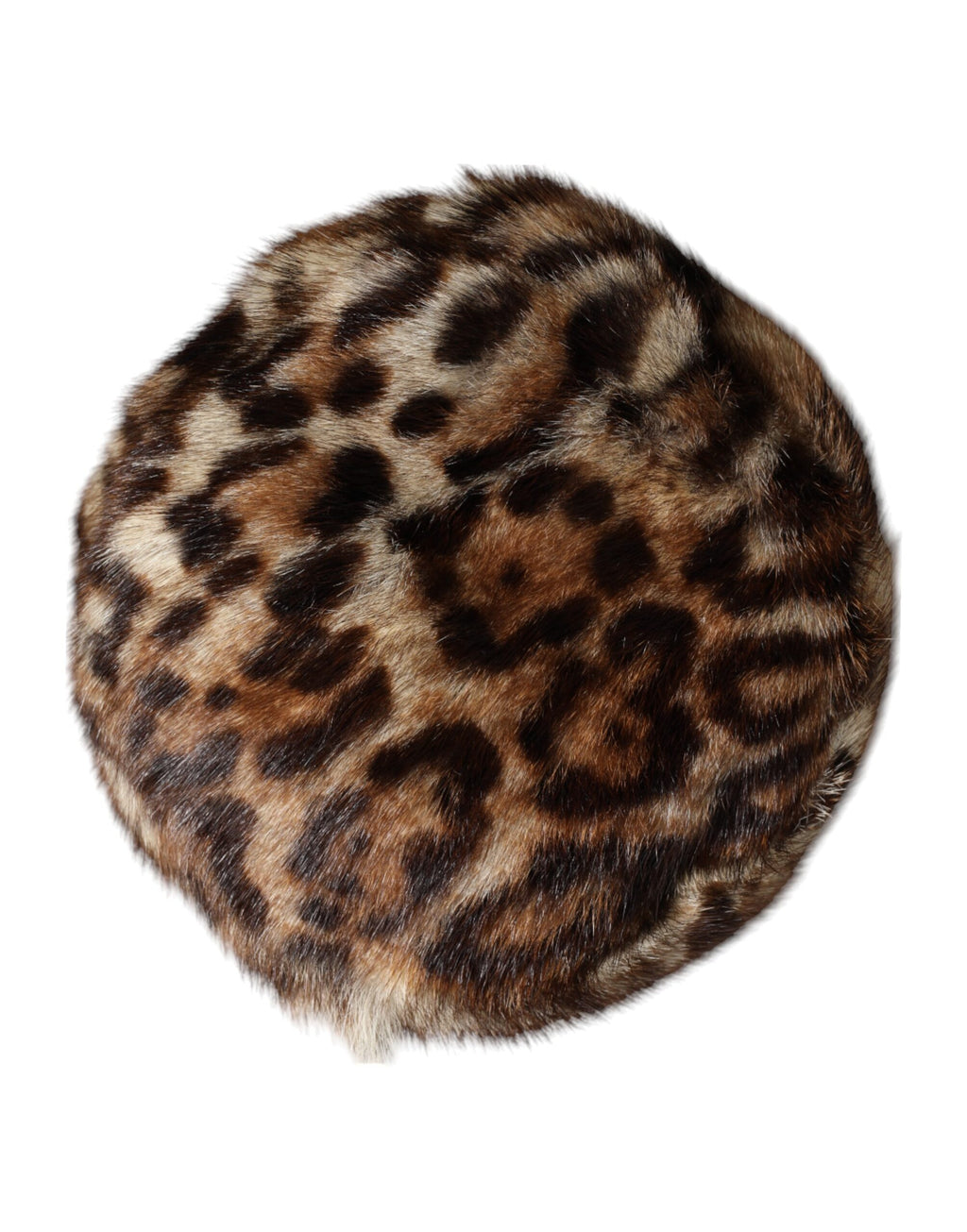 Chapeau cloche Dolce & Gabbana léopard marron en fausse fourrure pour femme