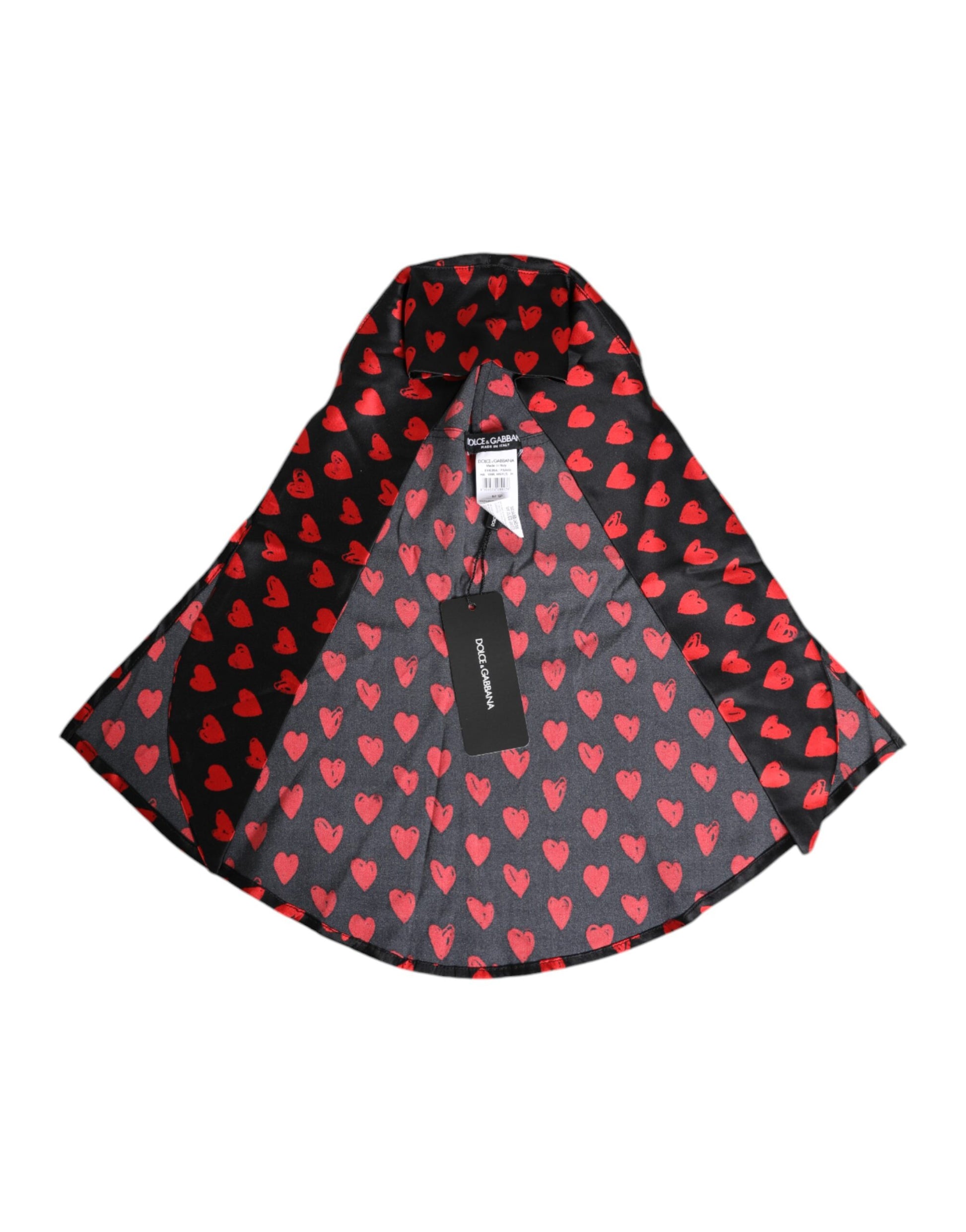Chapeau Dolce & Gabbana en polyester noir à cœurs rouges