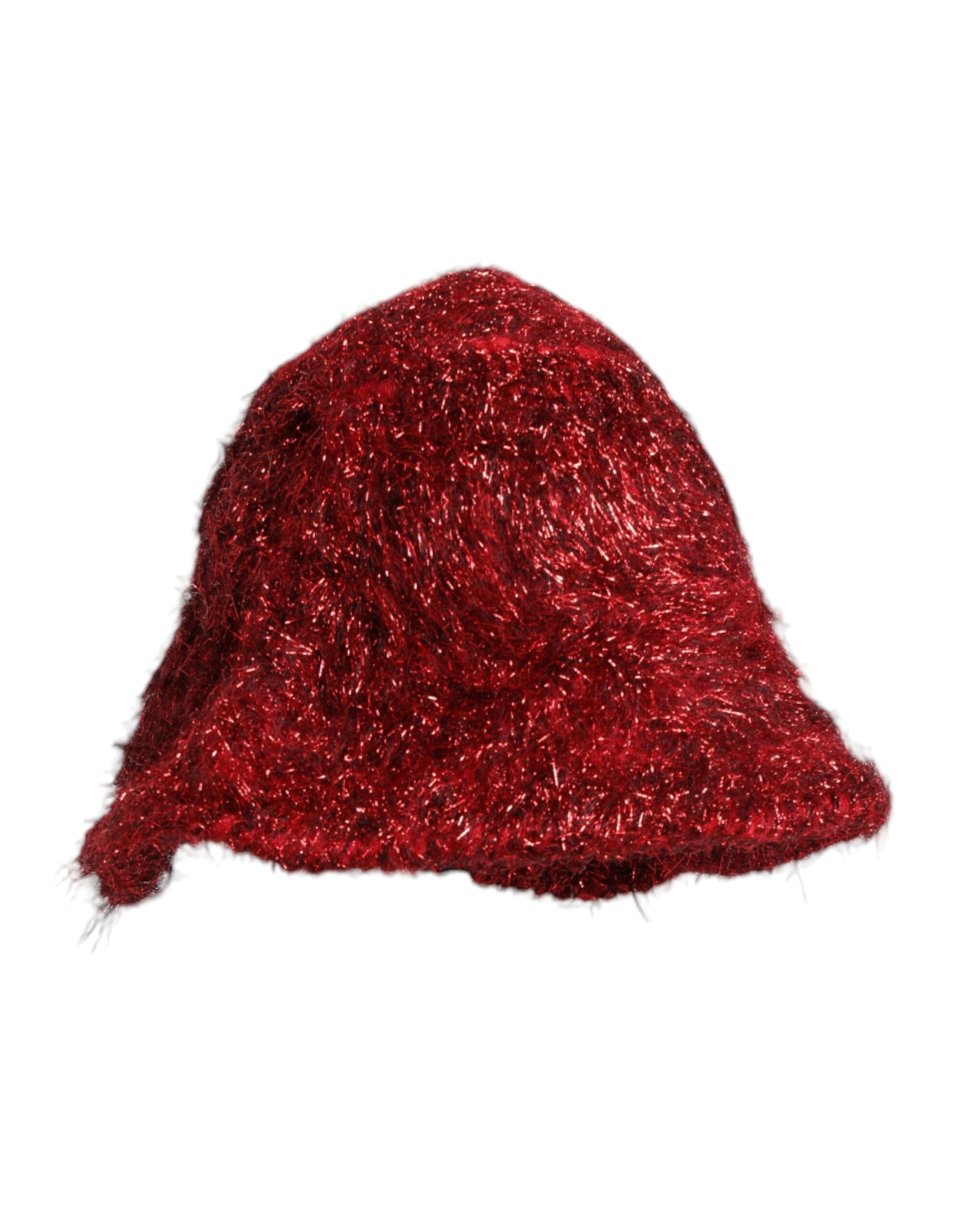 Chapeau Bob Dolce & Gabbana Rouge en Viscose Tinsel à Bord Large