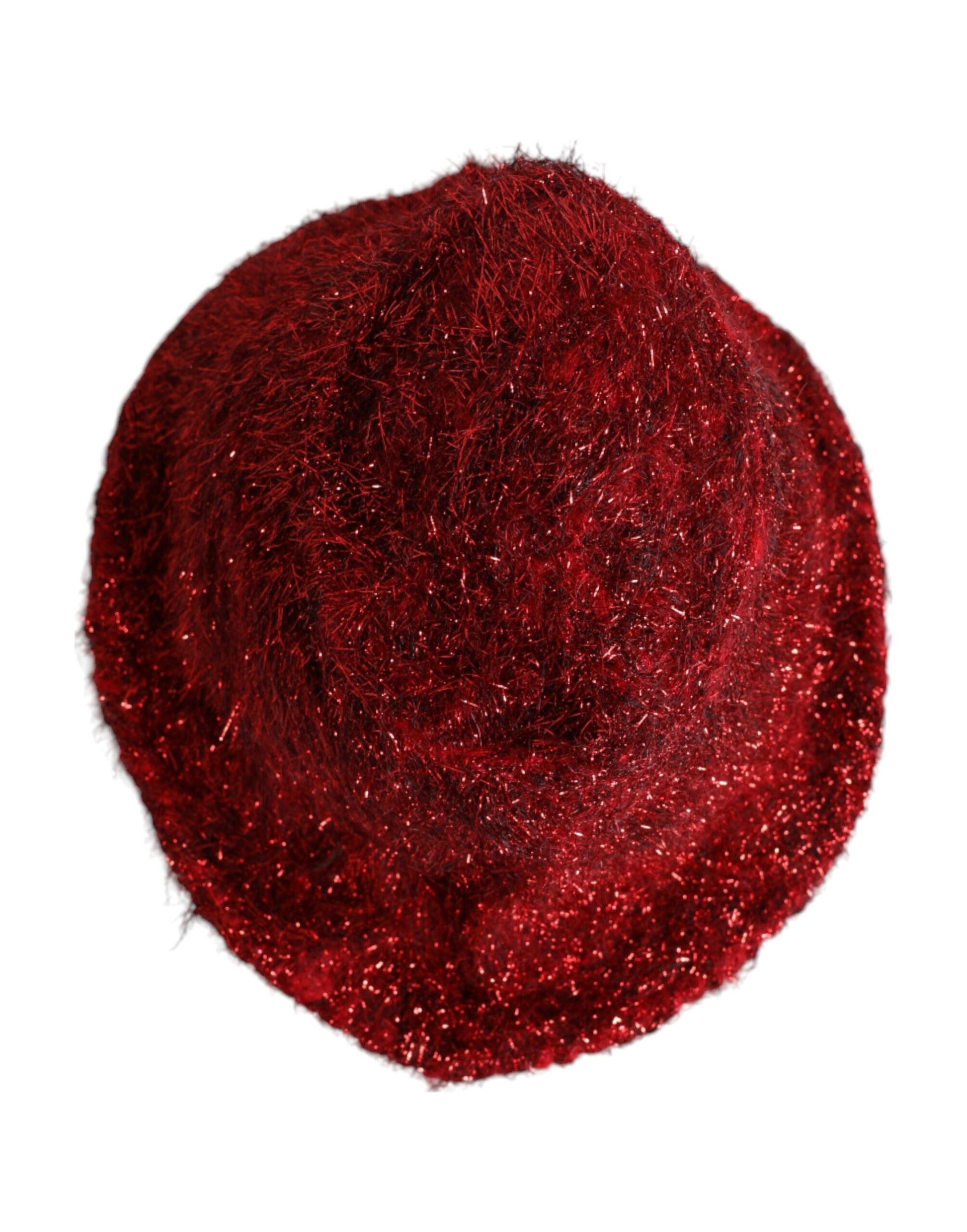 Chapeau Bob Dolce & Gabbana Rouge en Viscose Tinsel à Bord Large