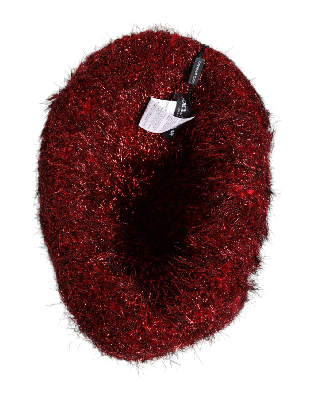 Chapeau Bob Dolce & Gabbana Rouge en Viscose Tinsel à Bord Large