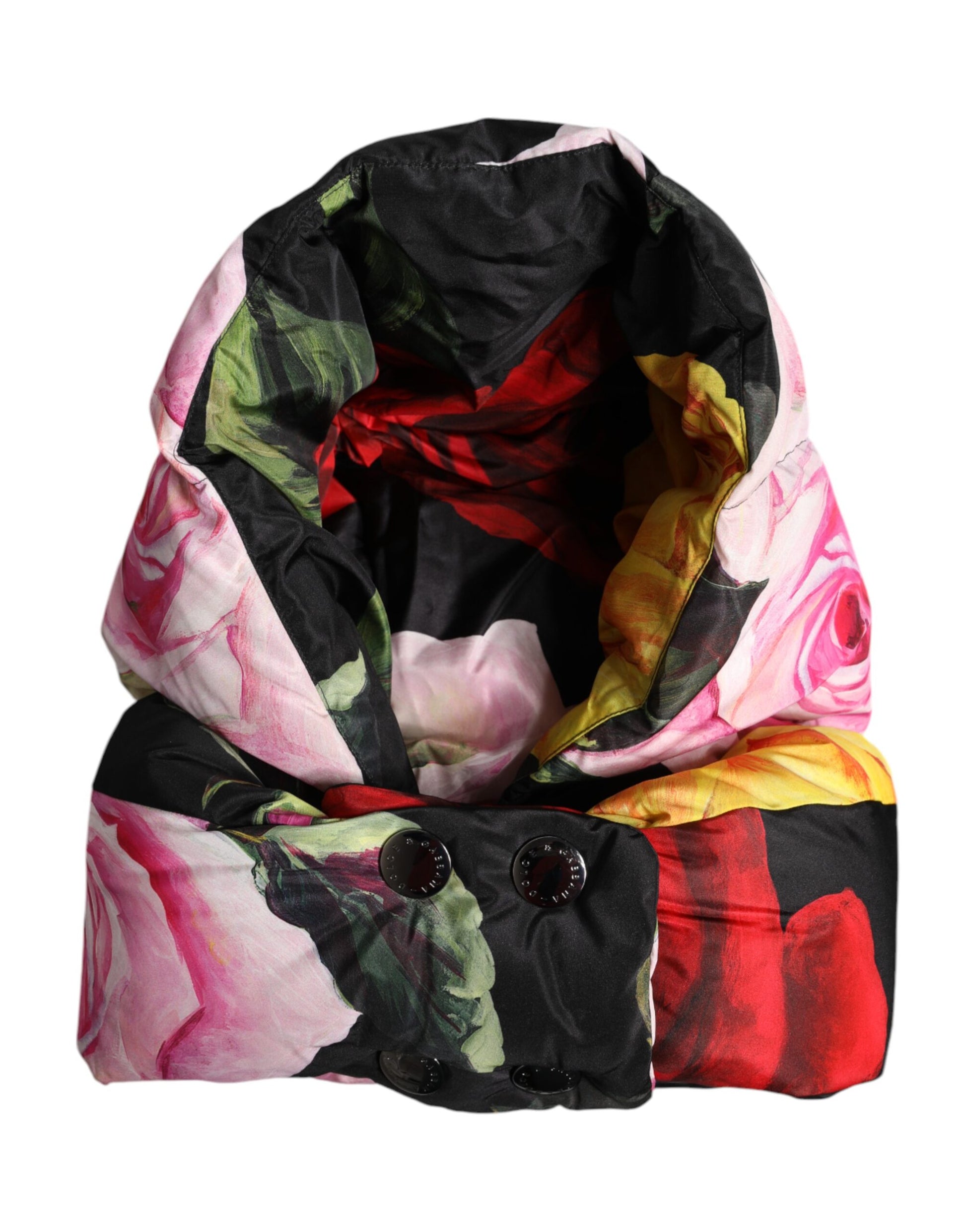 Chapeau turban Dolce & Gabbana noir à imprimé floral