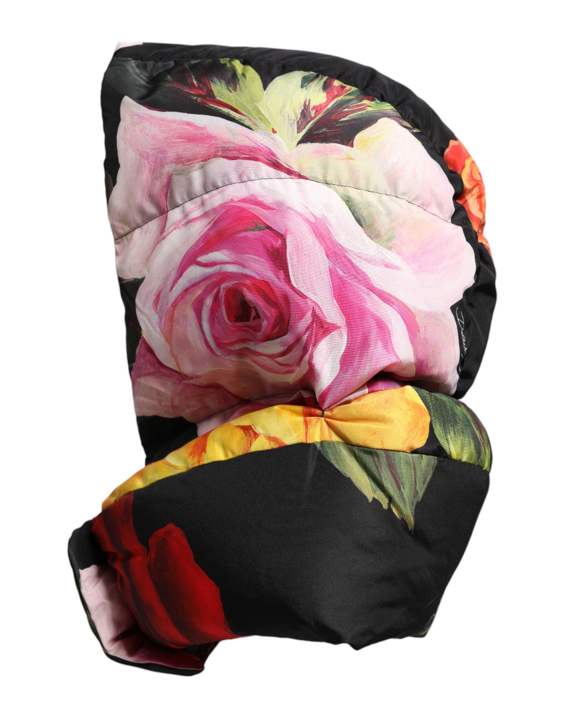 Chapeau turban Dolce & Gabbana noir à imprimé floral