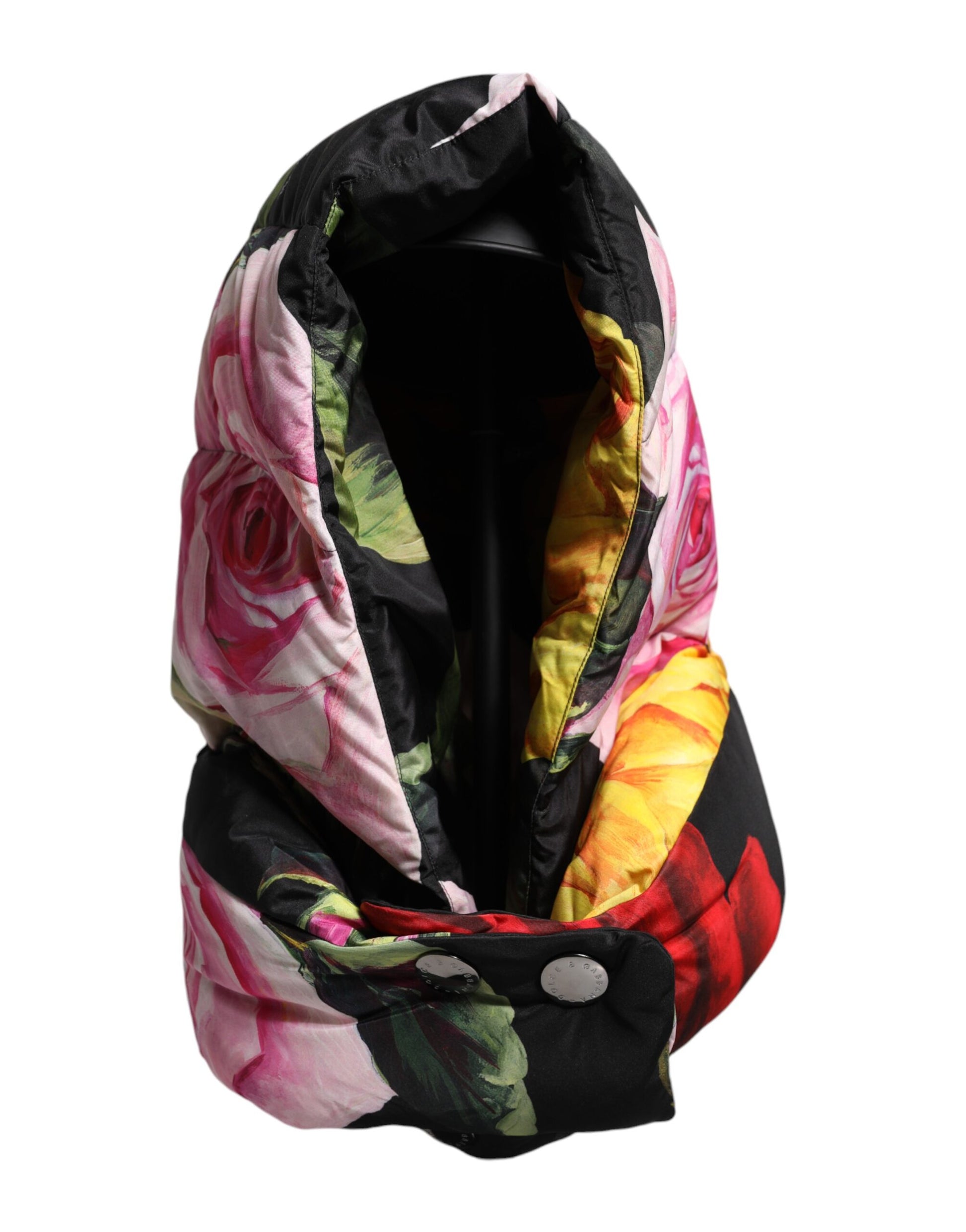 Chapeau turban Dolce & Gabbana noir à imprimé floral