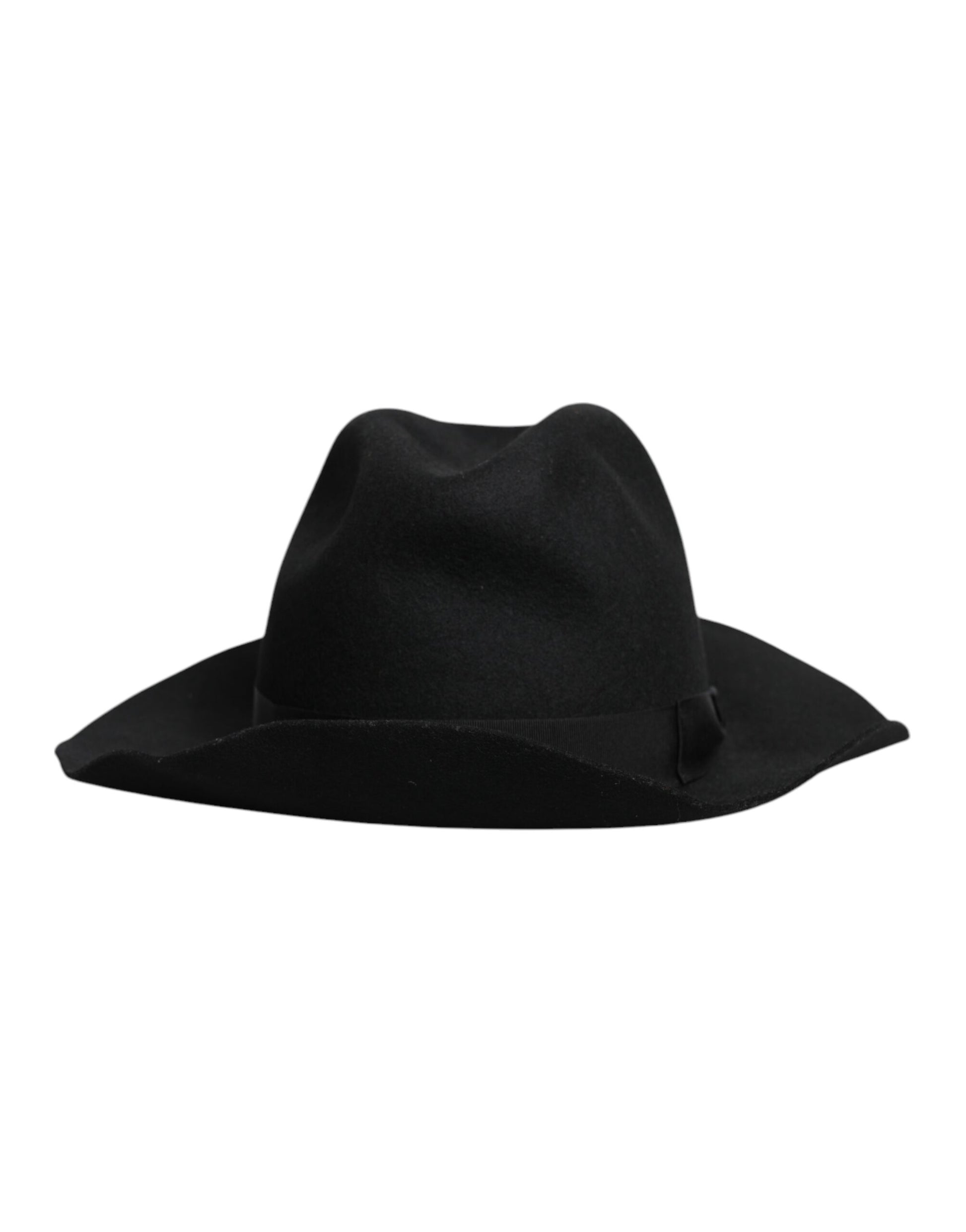 Chapeau Fedora Trilby noir à larges bords Dolce & Gabbana