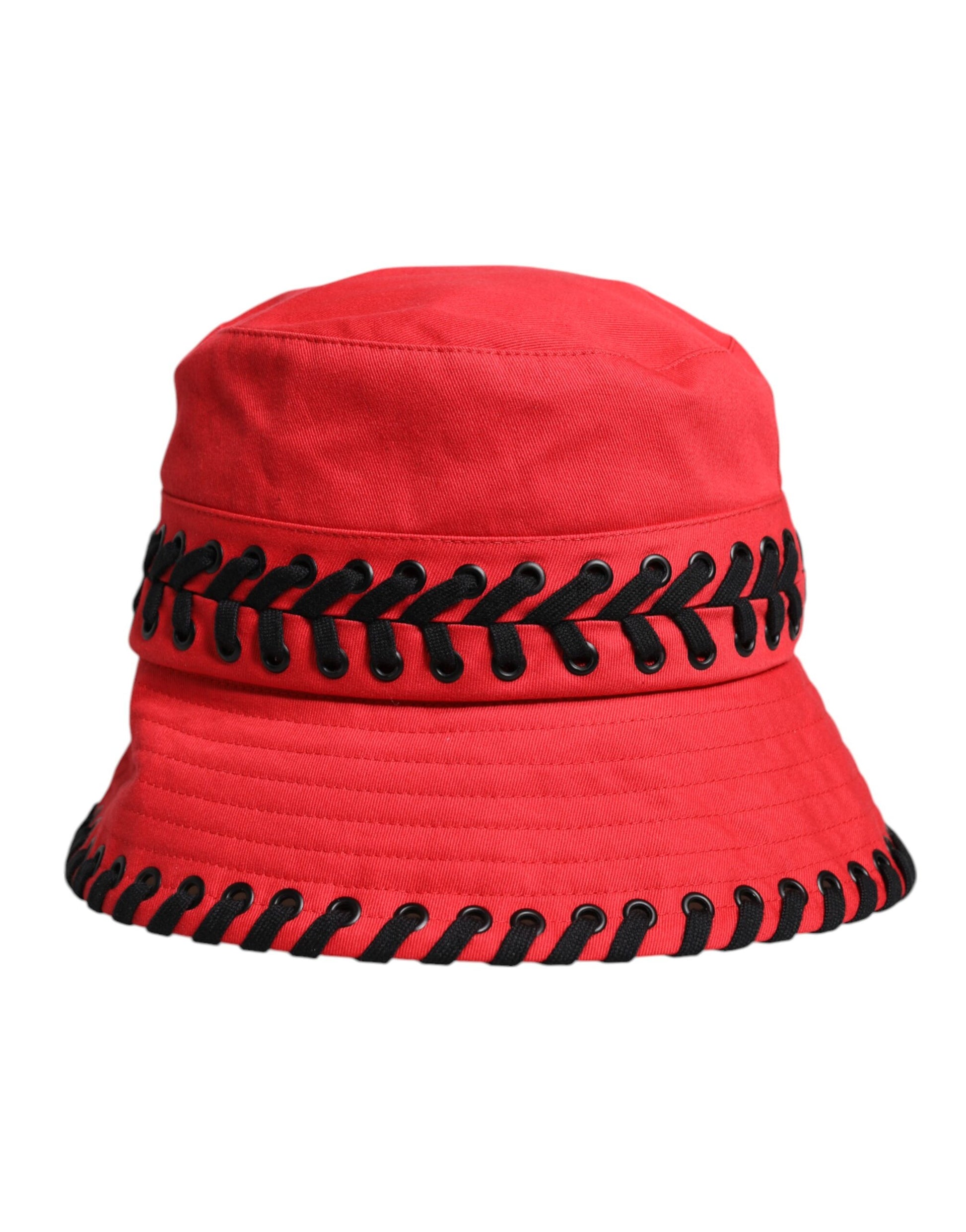 Chapeau Bob Dolce & Gabbana en Dentelle Rouge de Polyester à Bords Larges