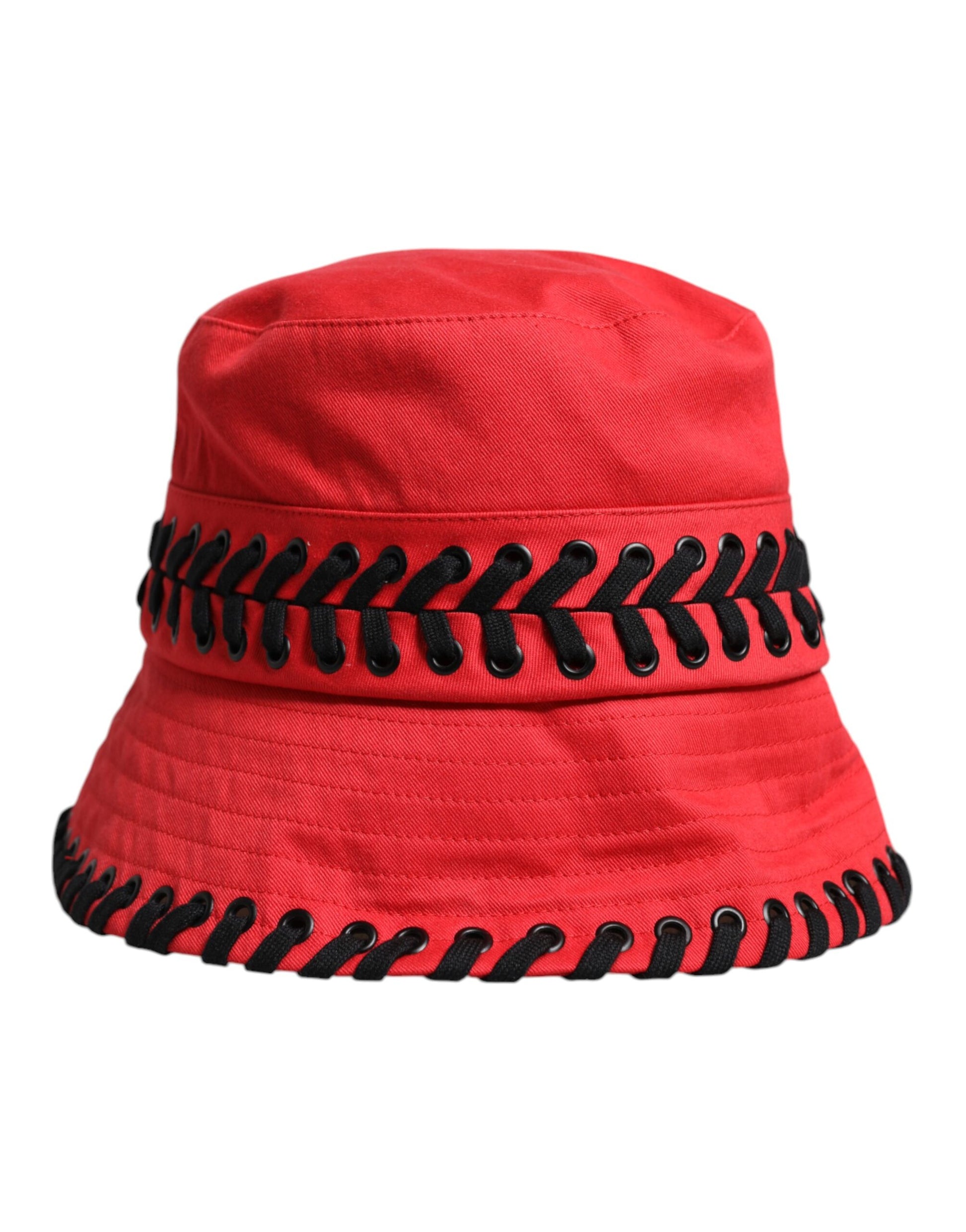 Chapeau Bob Dolce & Gabbana en Dentelle Rouge de Polyester à Bords Larges