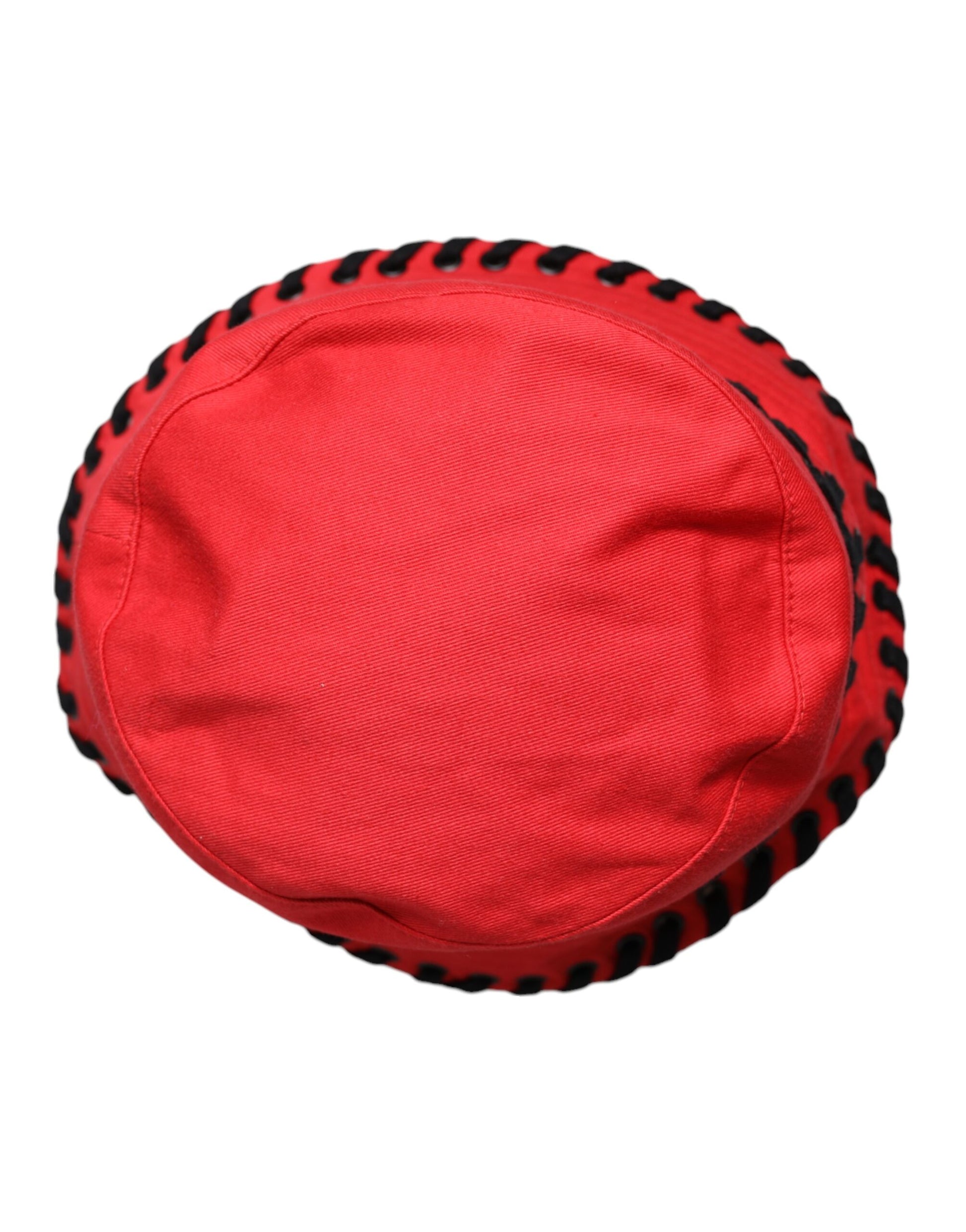 Chapeau Bob Dolce & Gabbana en Dentelle Rouge de Polyester à Bords Larges