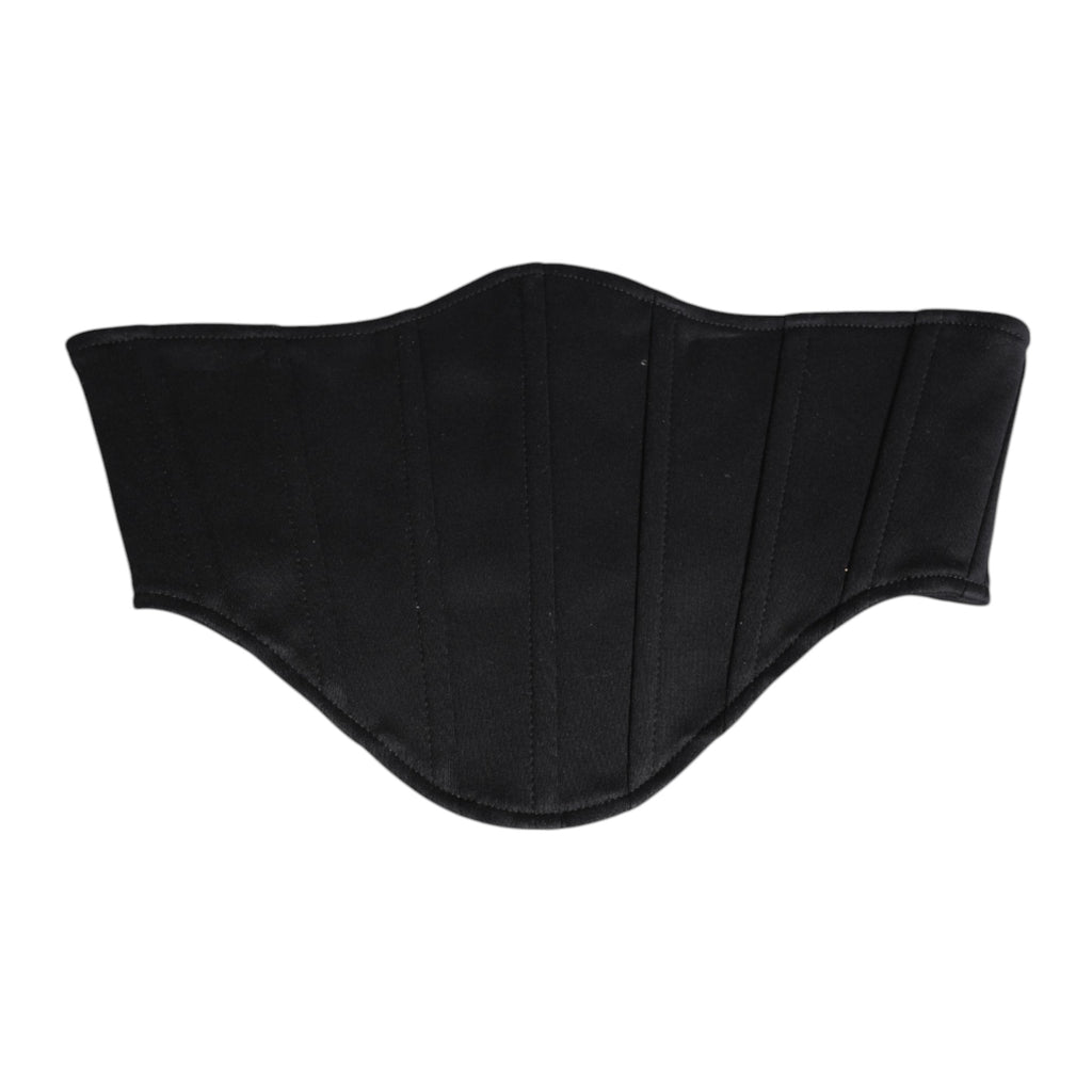 Ceinture de smoking en coton noir Dolce & Gabbana avec plis (cummerbund)