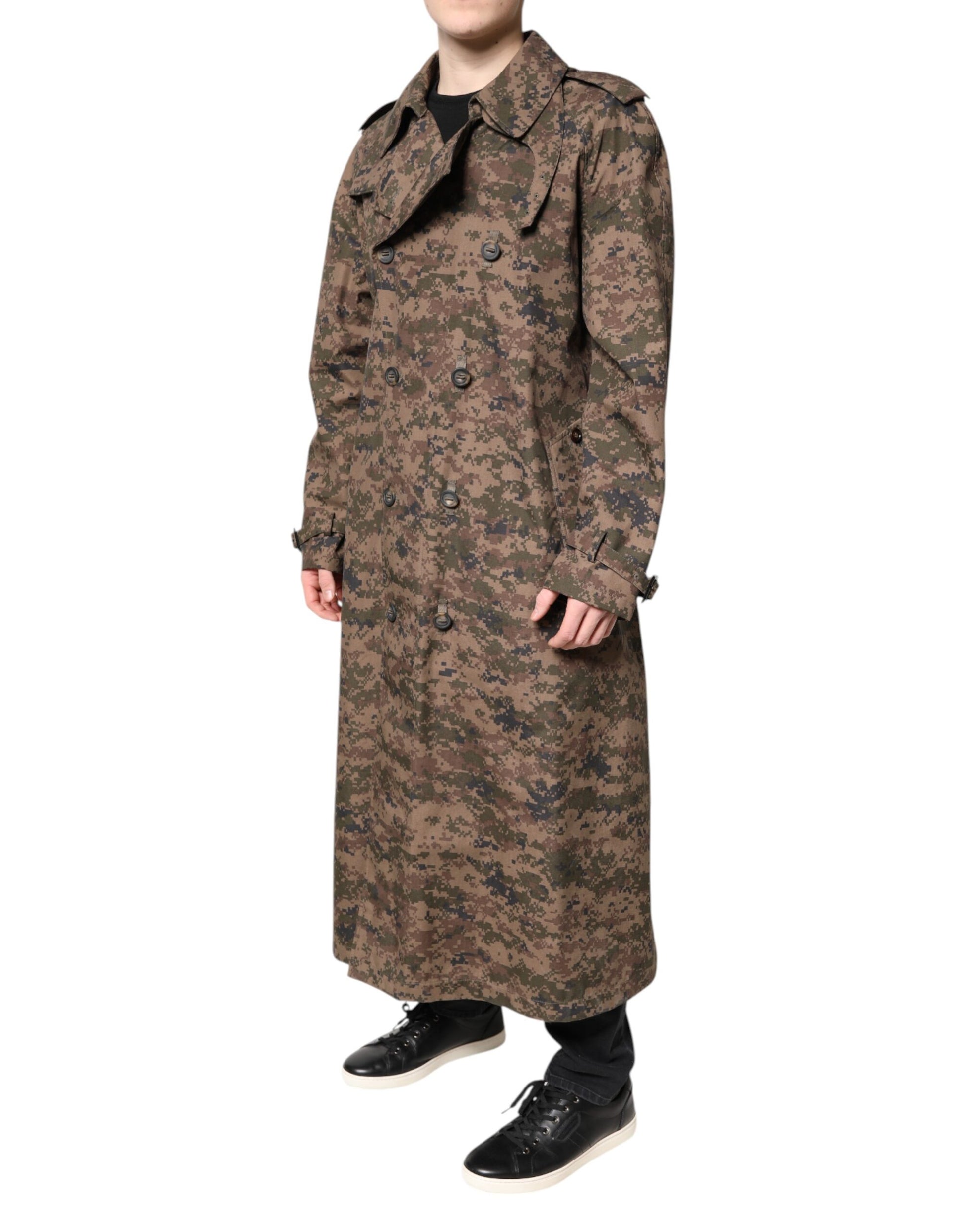 Manteau croisé Dolce & Gabbana multicolore camouflage