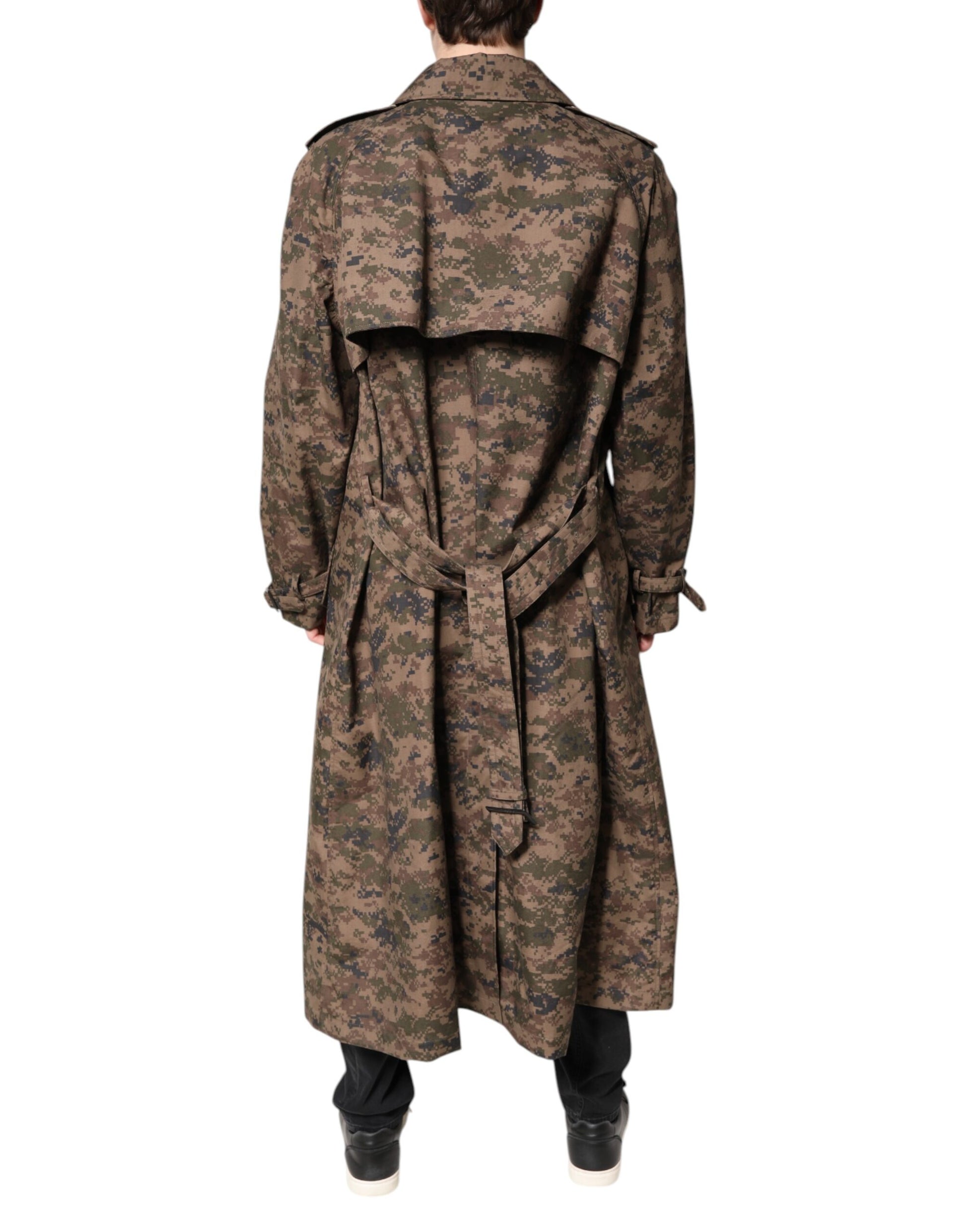 Manteau croisé Dolce & Gabbana multicolore camouflage