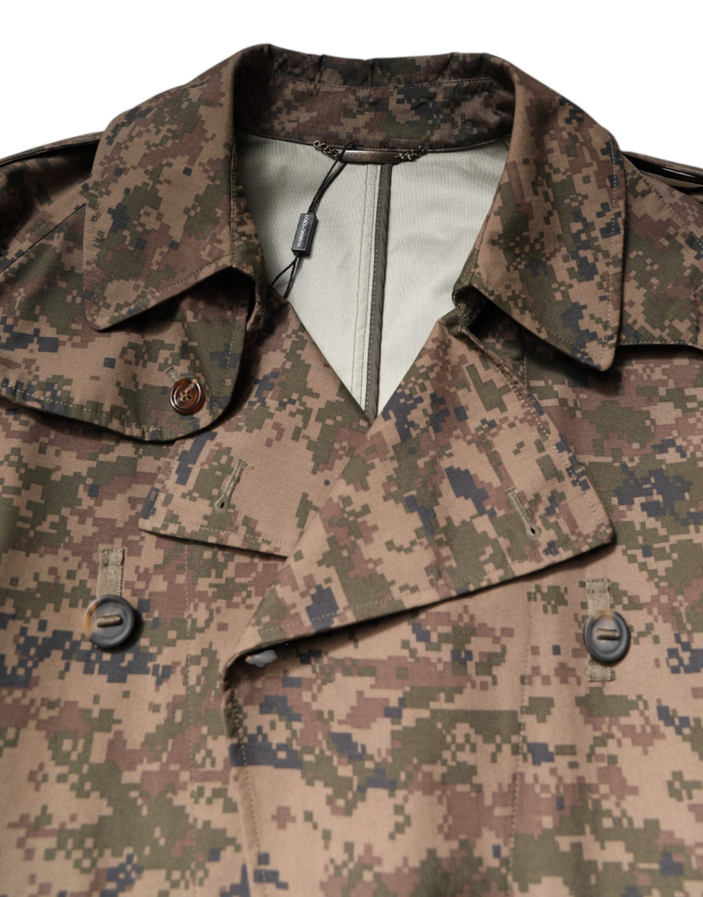 Manteau croisé Dolce & Gabbana multicolore camouflage