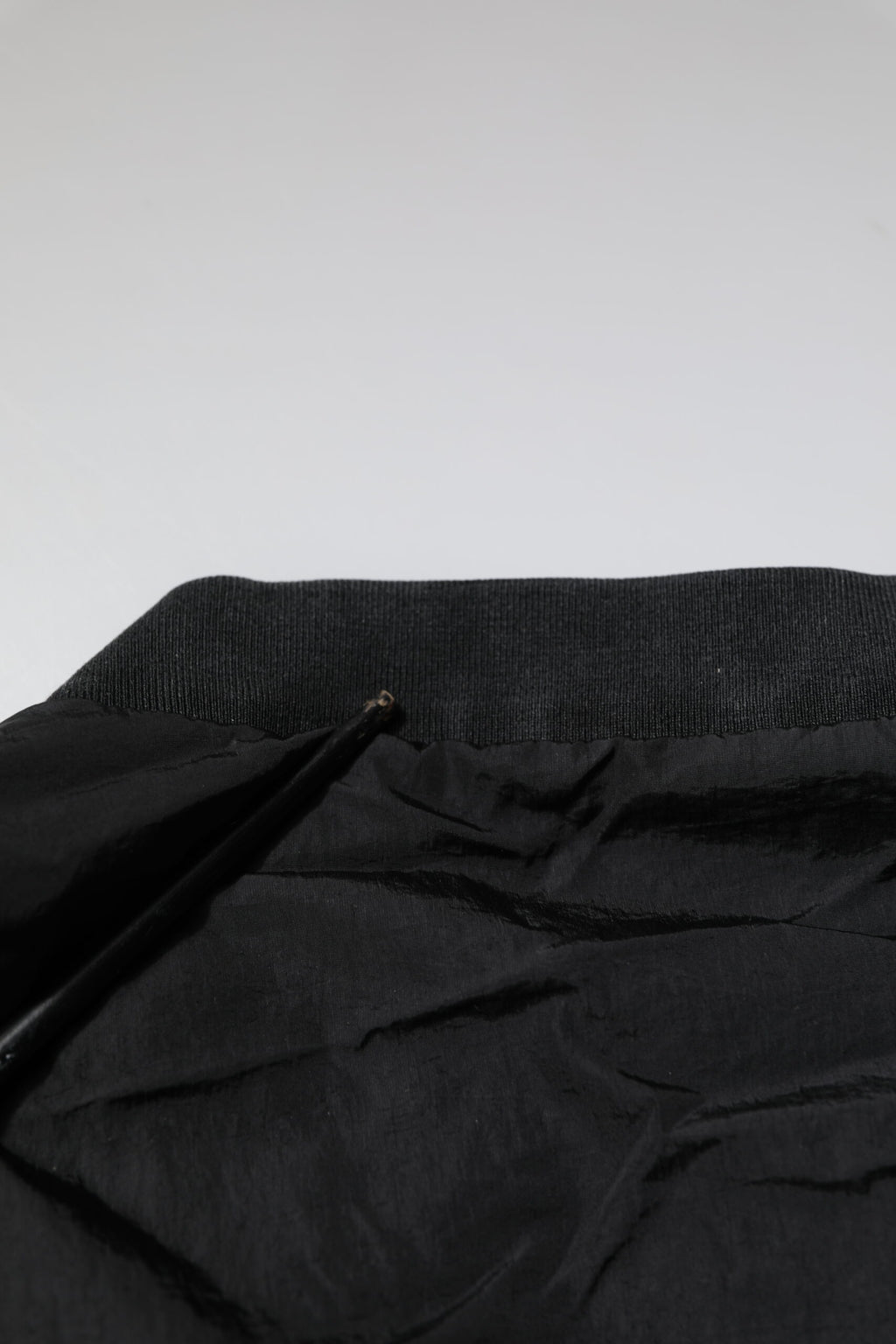Dolce & Gabbana Black Nylon Logo Full Zip Bomber Jacket