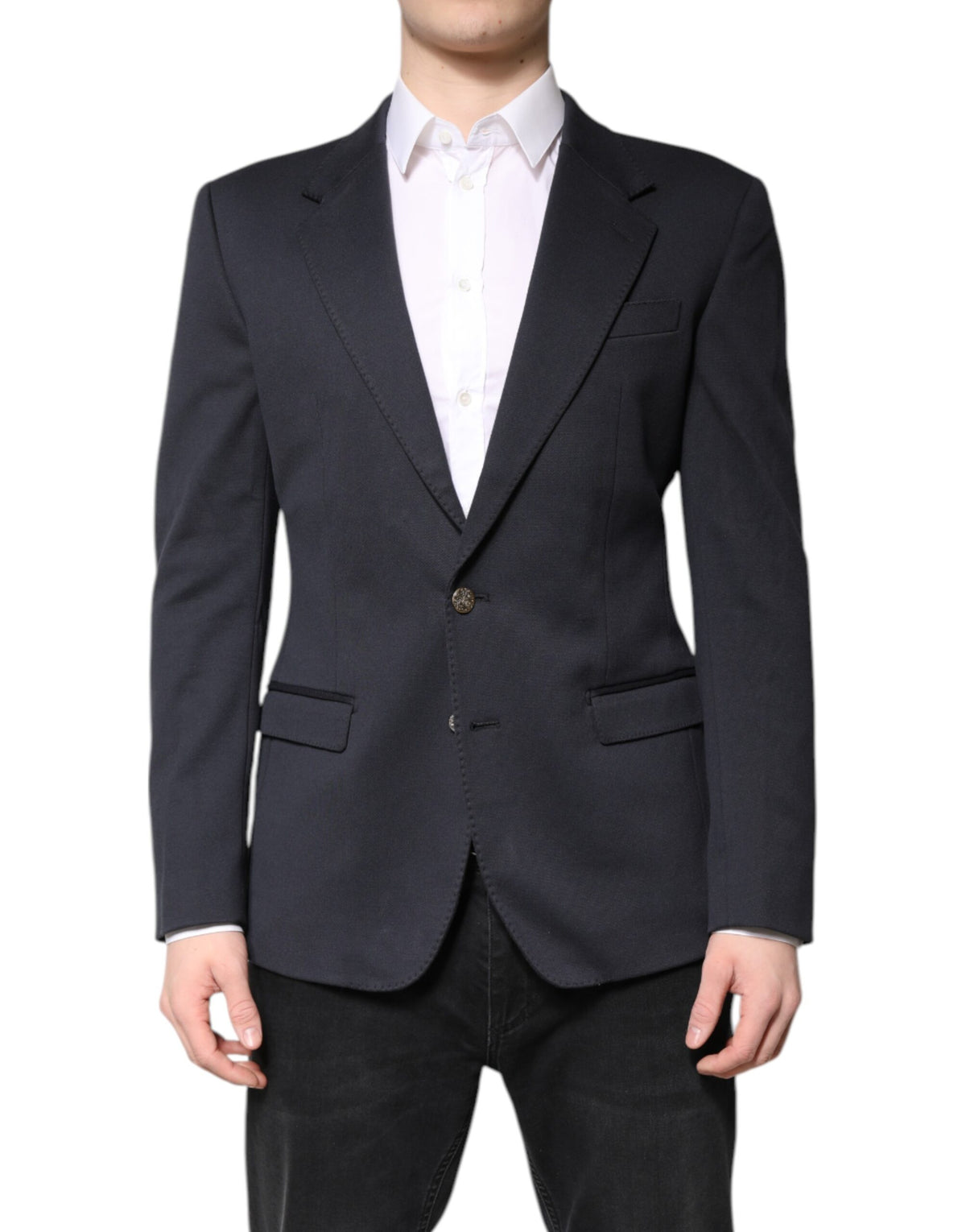 Dolce & Gabbana Dunkelblaues Sakko aus Baumwolle für Herren