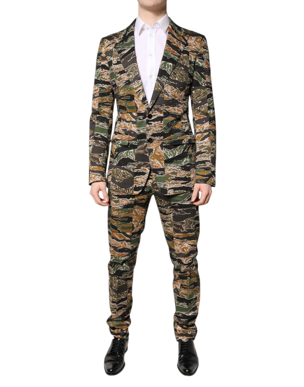 Costume deux pièces Dolce & Gabbana TAORMINA multicolore à simple boutonnage