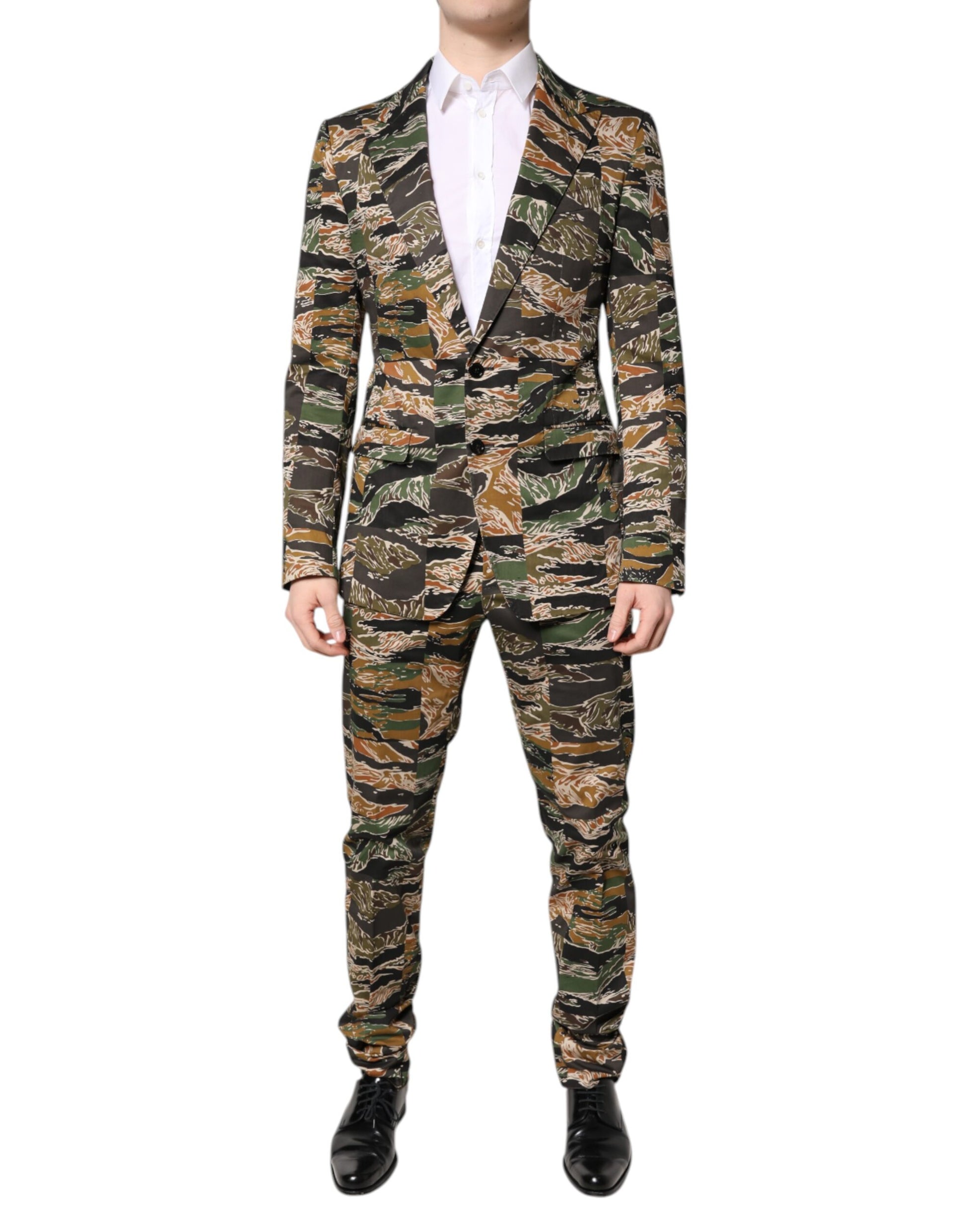 Costume deux pièces Dolce & Gabbana TAORMINA multicolore à simple boutonnage
