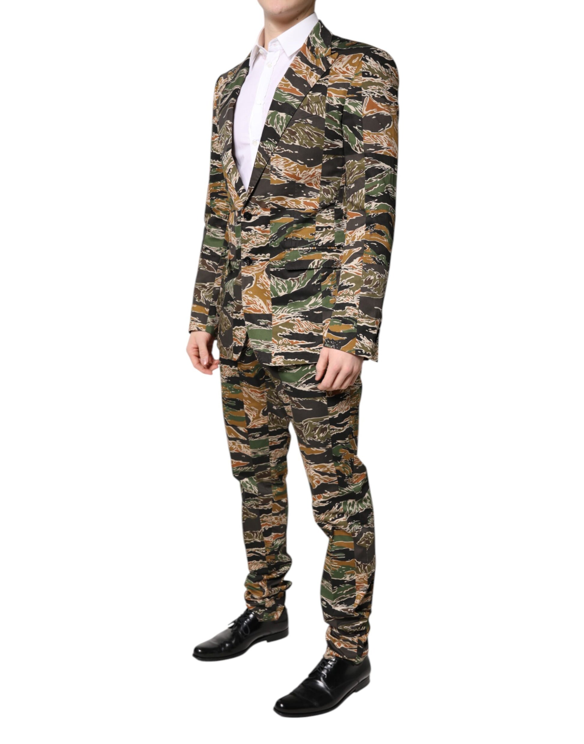 Costume deux pièces Dolce & Gabbana TAORMINA multicolore à simple boutonnage