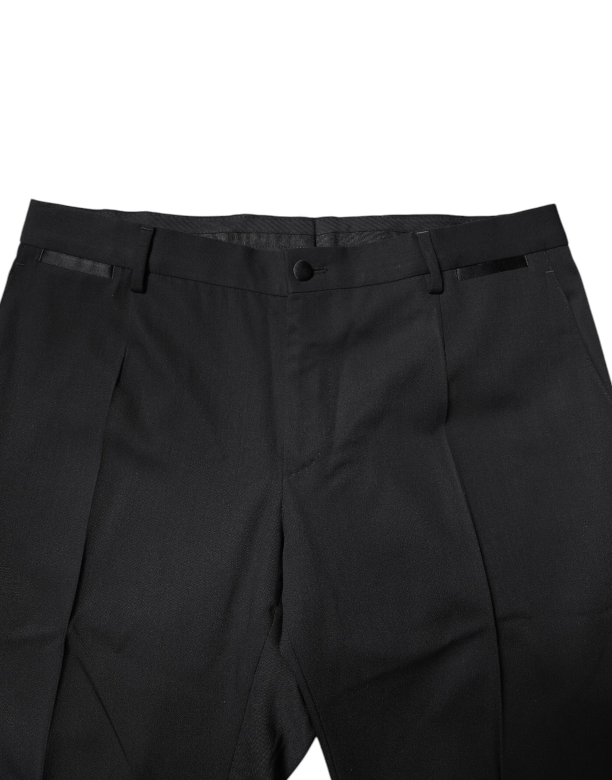 Dolce & Gabbana Black Wool Single Breasted 2 Piece Suit