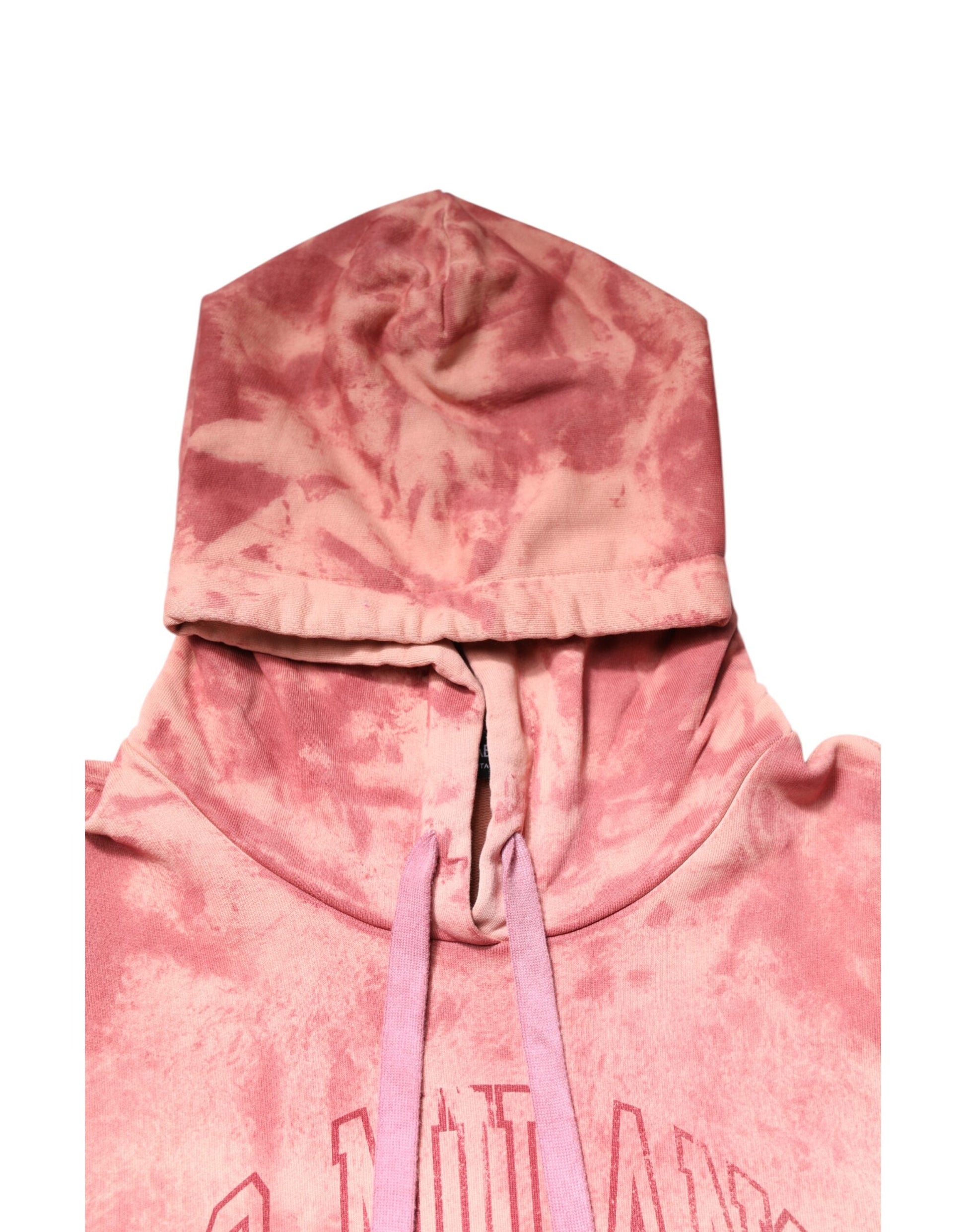 Pull à capuche Dolce & Gabbana rose délavé DG MILANO