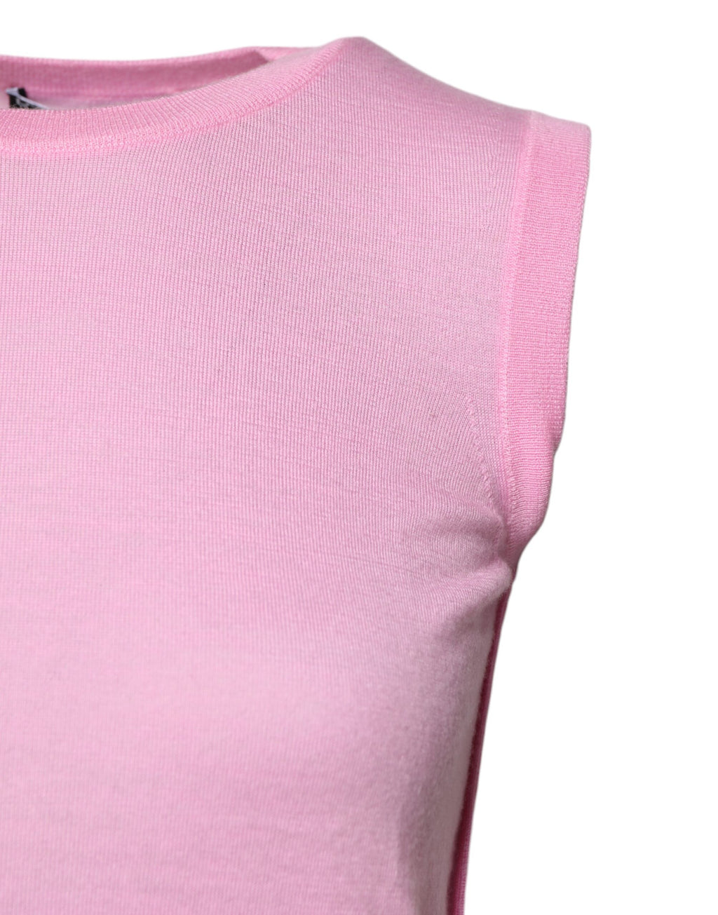 Débardeur sans manches Dolce & Gabbana en cachemire rose à col rond