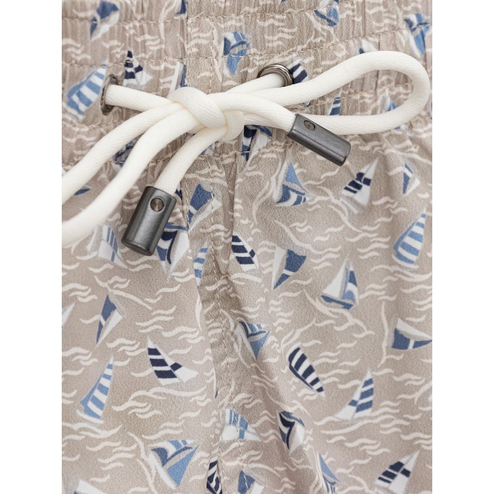 Canali Beige Polyester Badeshorts