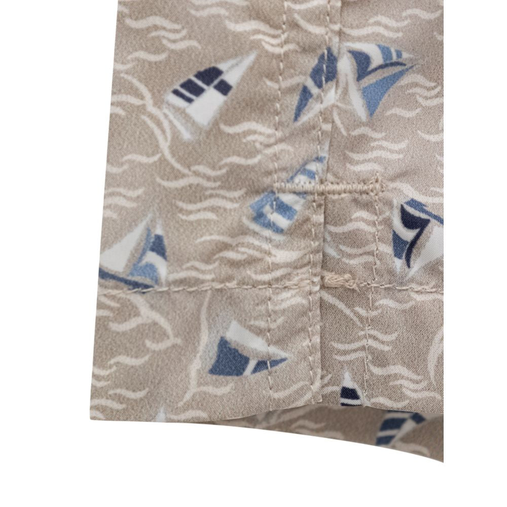 Canali Beige Polyester Badeshorts