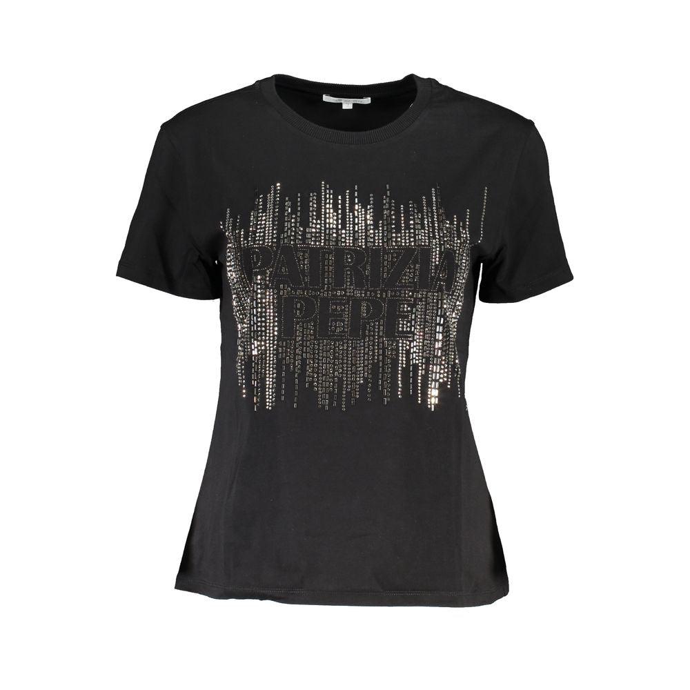 T-shirt en coton noir pour femme Patrizia Pepe