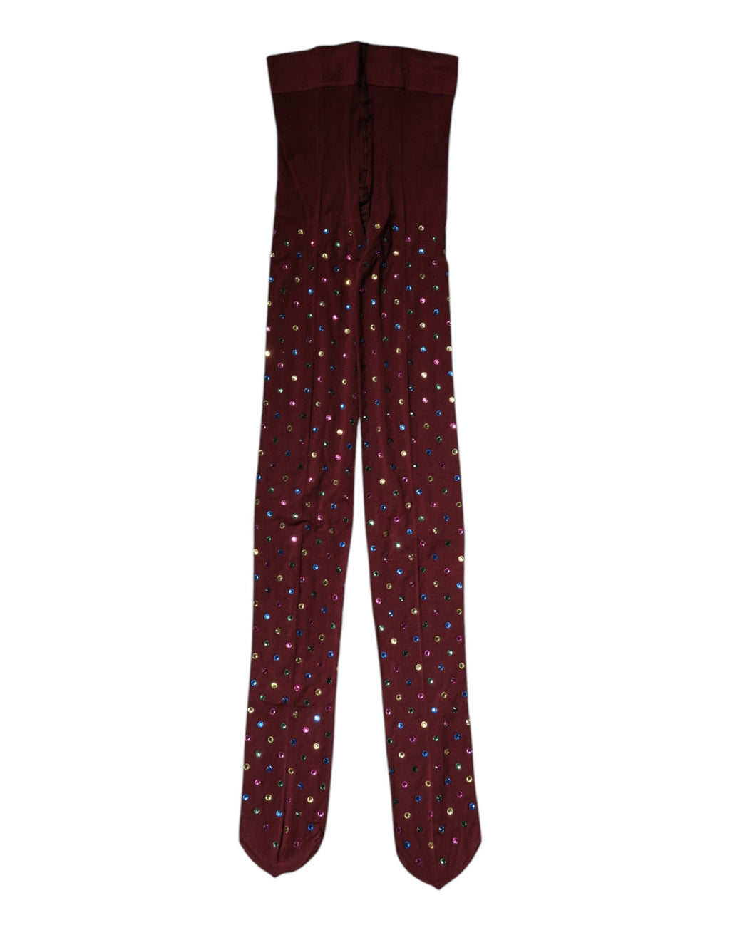 Collant Dolce & Gabbana en nylon marron avec cristaux