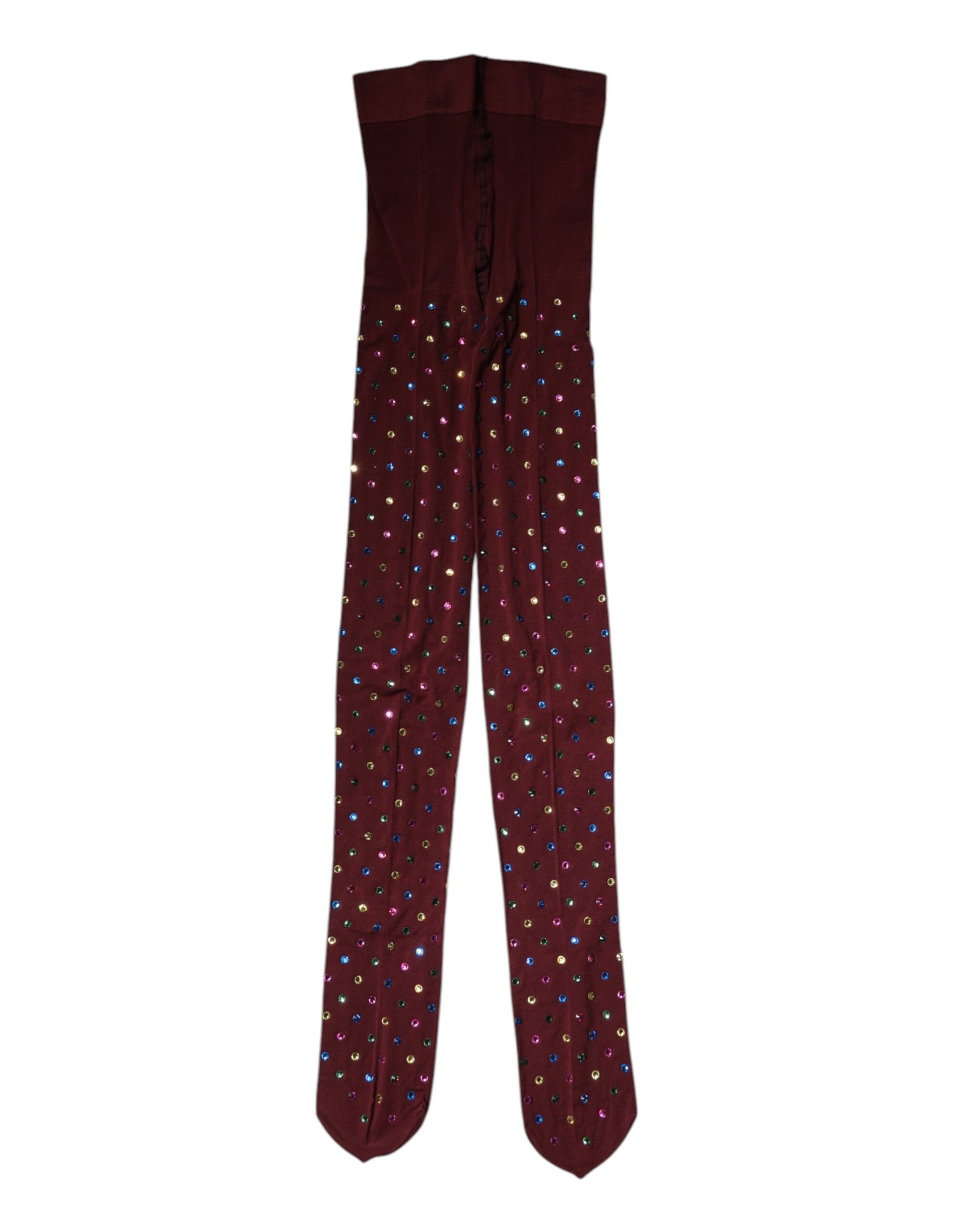 Collant Dolce & Gabbana en nylon marron avec cristaux