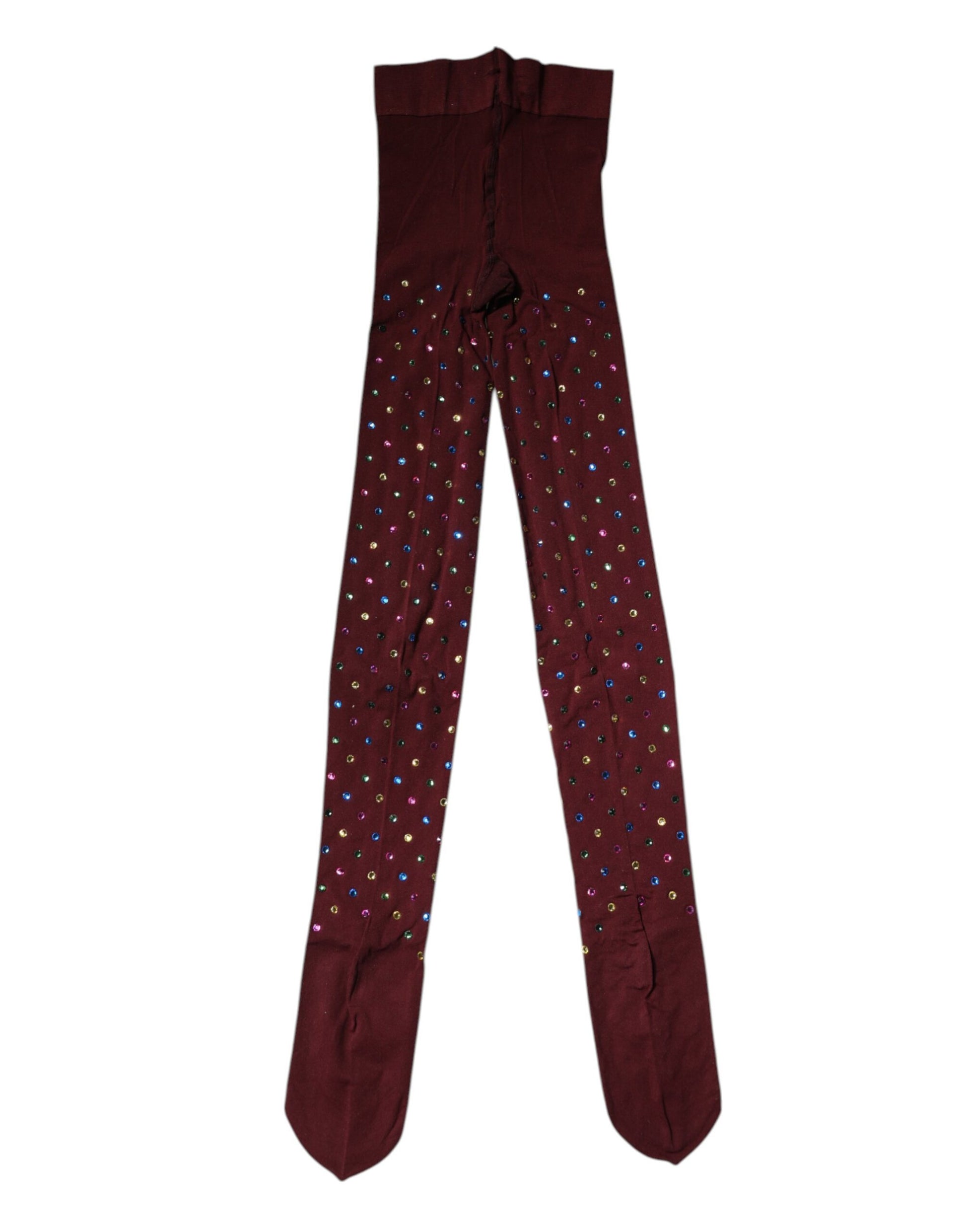 Collant Dolce & Gabbana en nylon marron avec cristaux