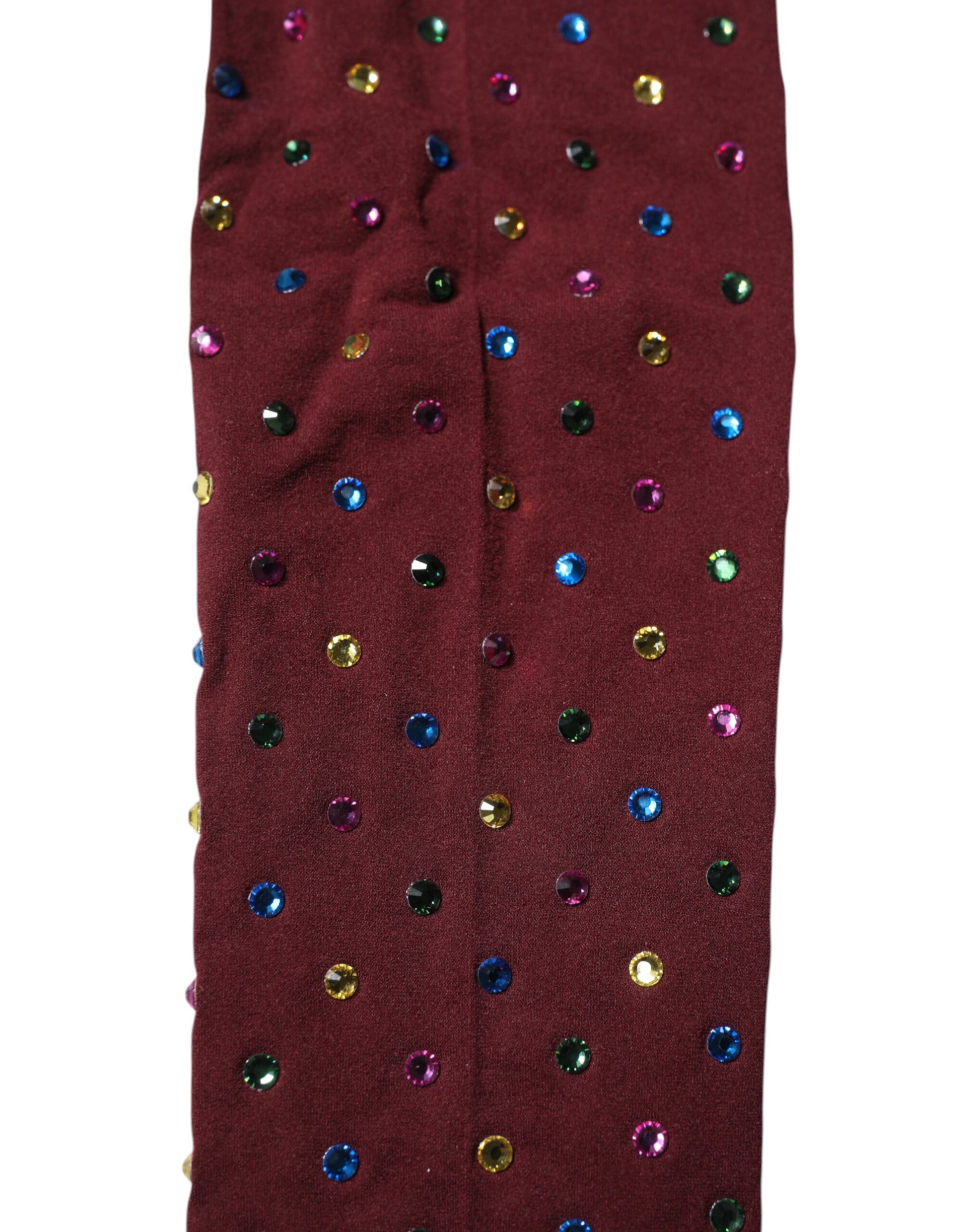 Collant Dolce & Gabbana en nylon marron avec cristaux