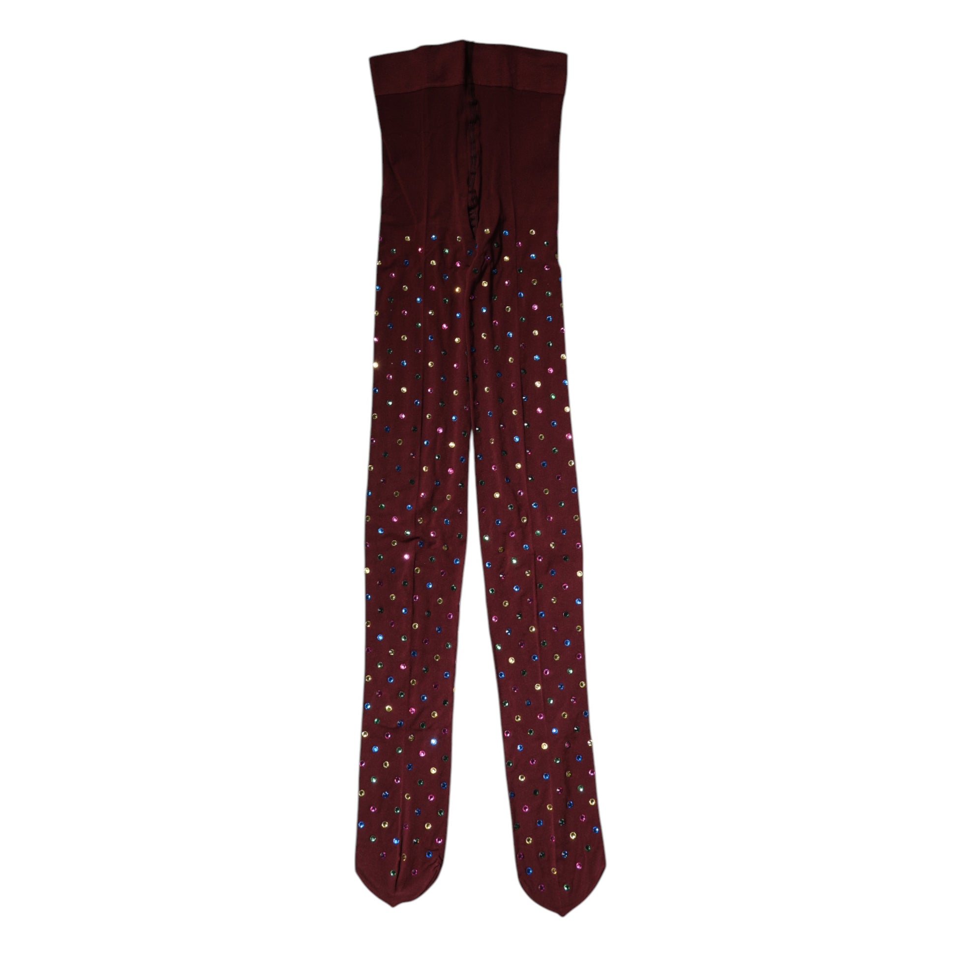 Collant Dolce & Gabbana en nylon marron avec cristaux