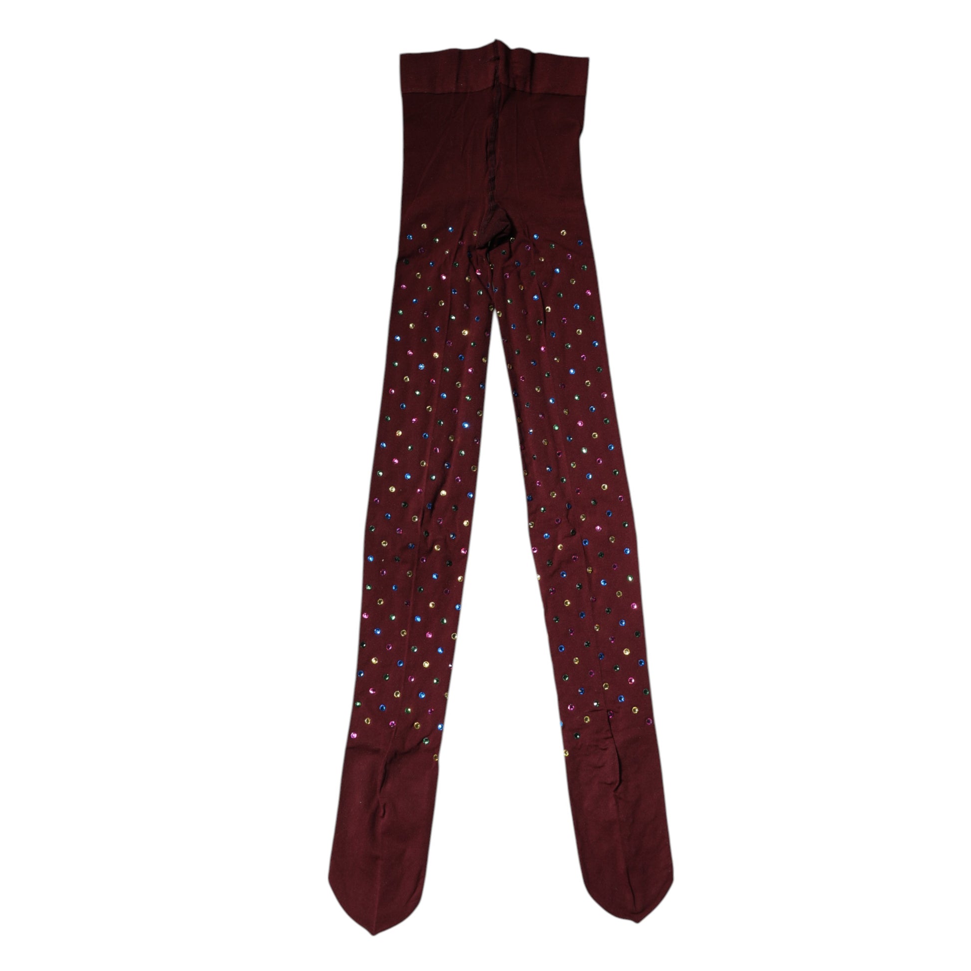 Collant Dolce & Gabbana en nylon marron avec cristaux